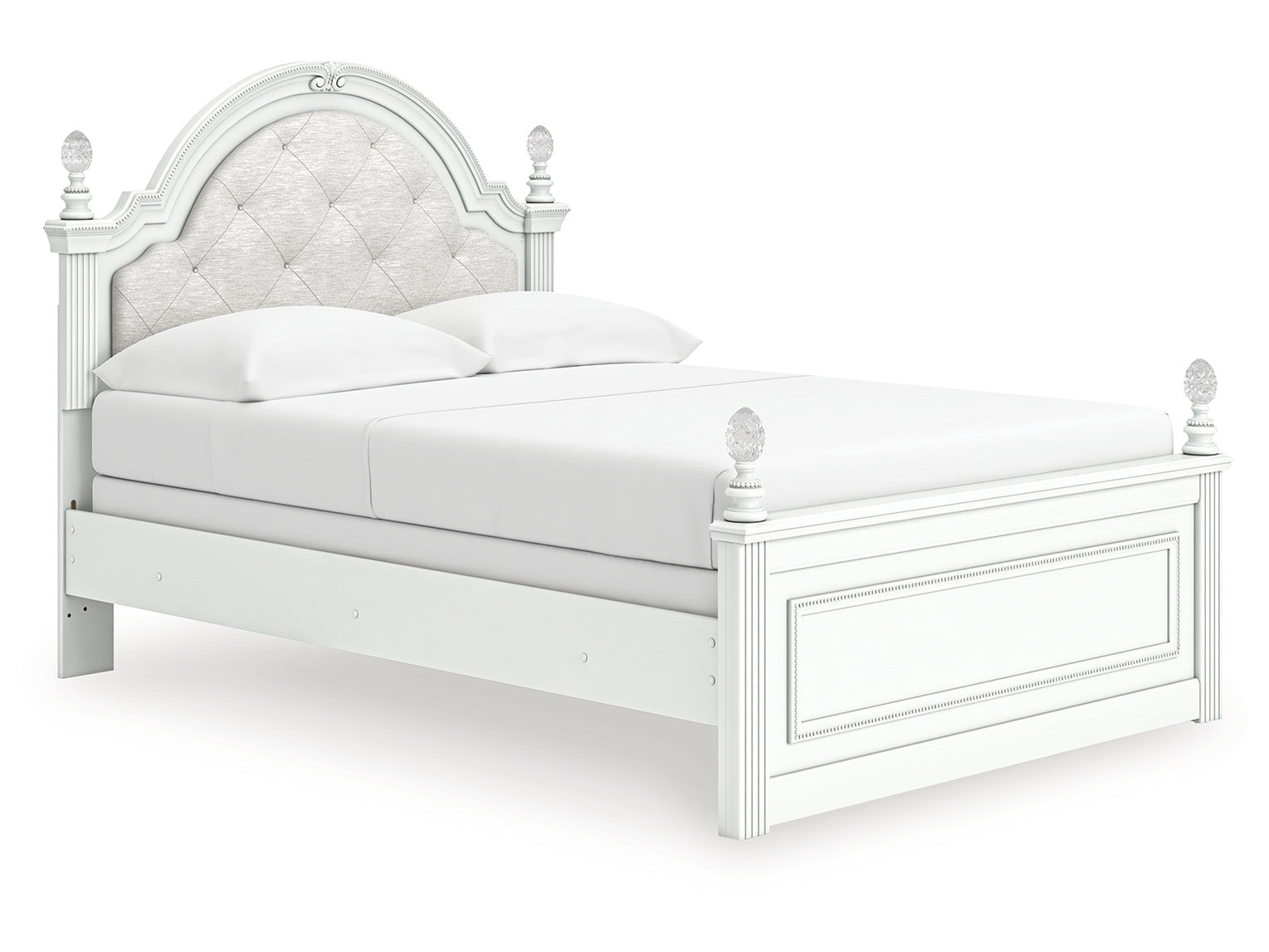 Kozlani White Full Upholstered Panel Bed - Ornate Home