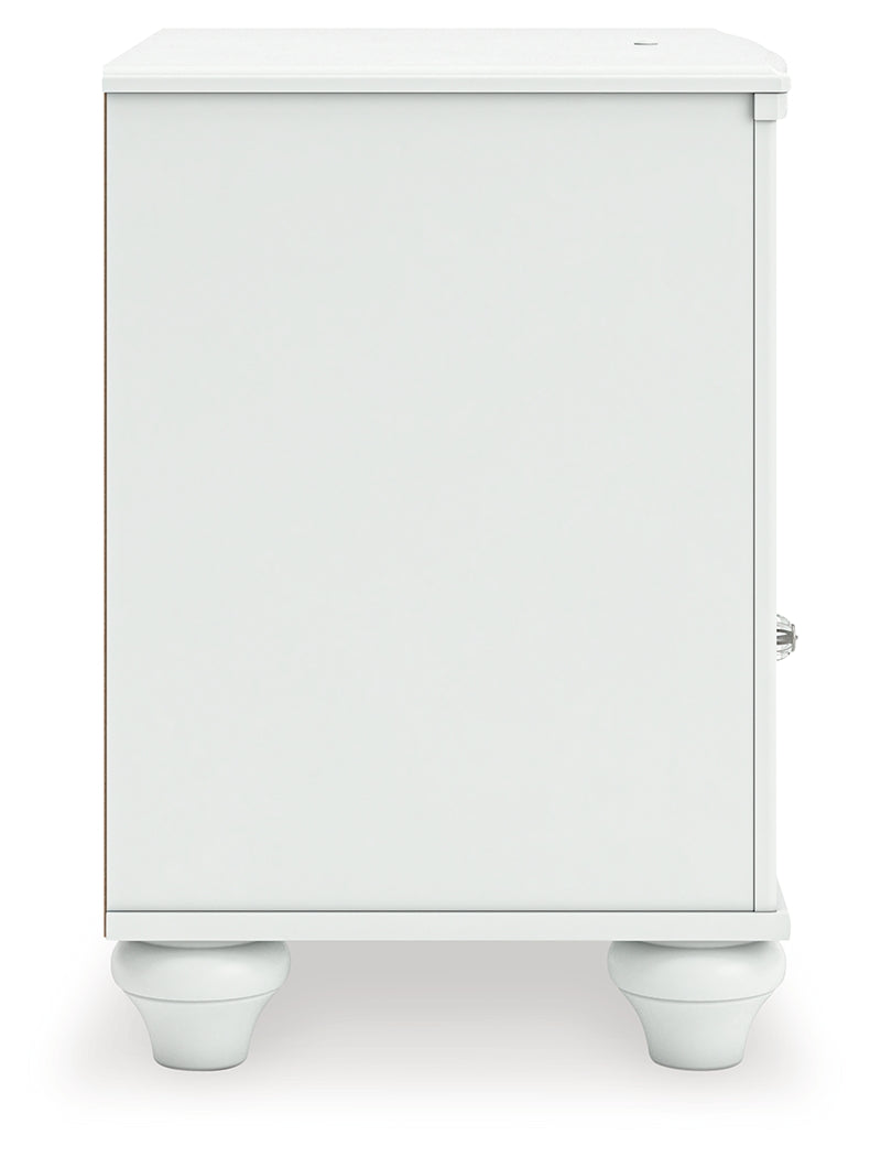 Kozlani White One Drawer Night Stand - Ornate Home