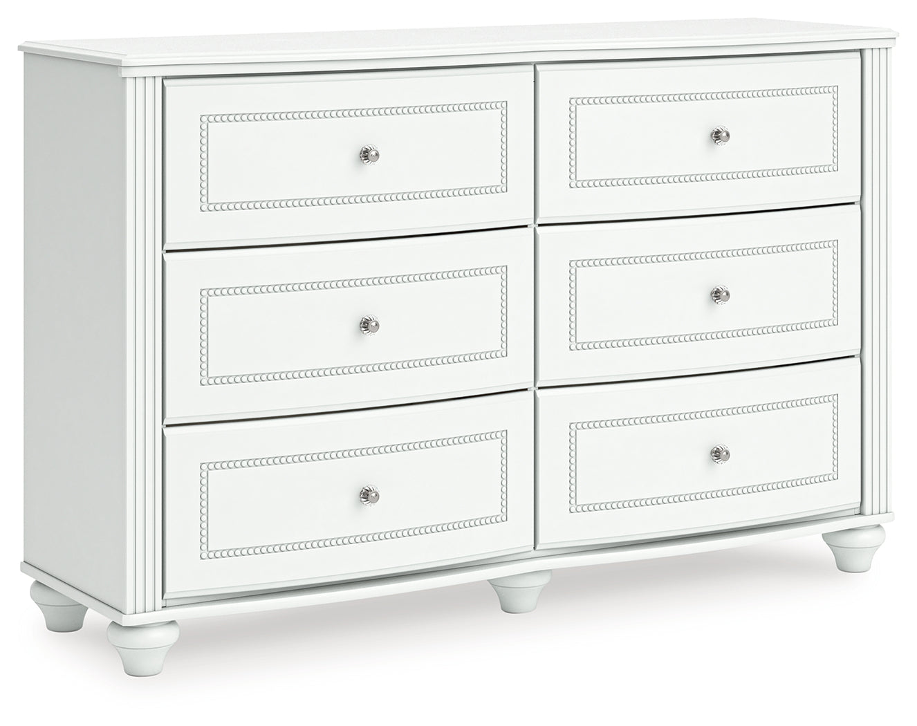 Kozlani White Six Drawer Dresser - Ornate Home