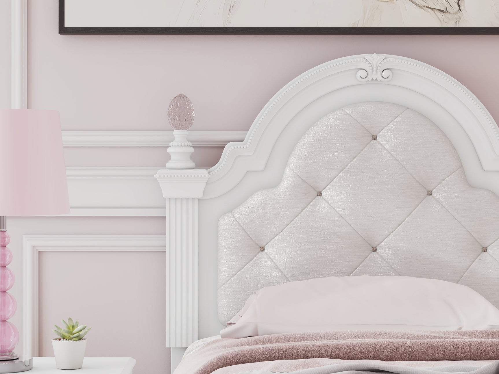 Kozlani White Twin UPH Panel Headboard (Online Special Price) - Ornate Home