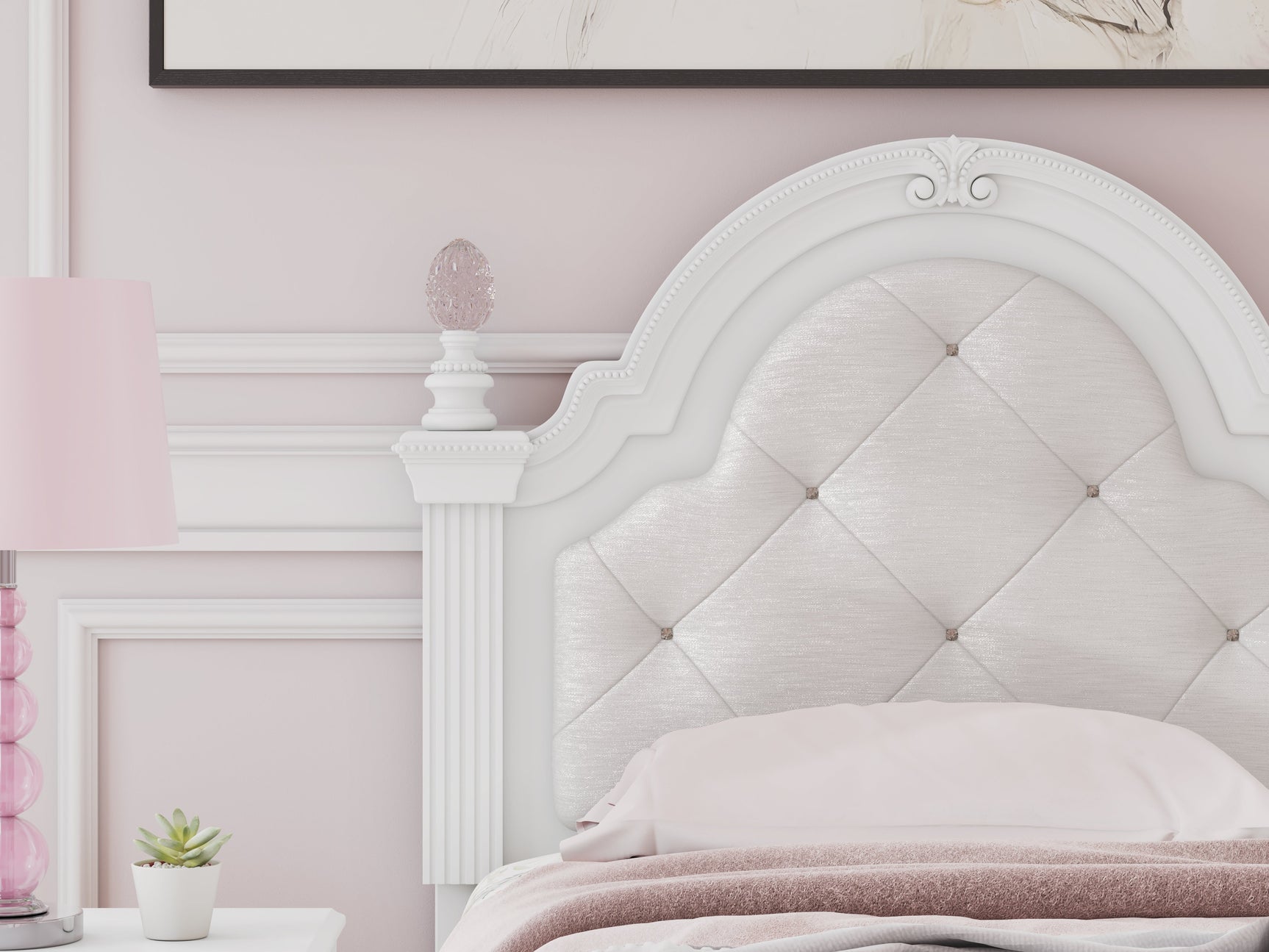 Kozlani White Twin Upholstered Panel Storage Bed (Online Special Price) - Ornate Home