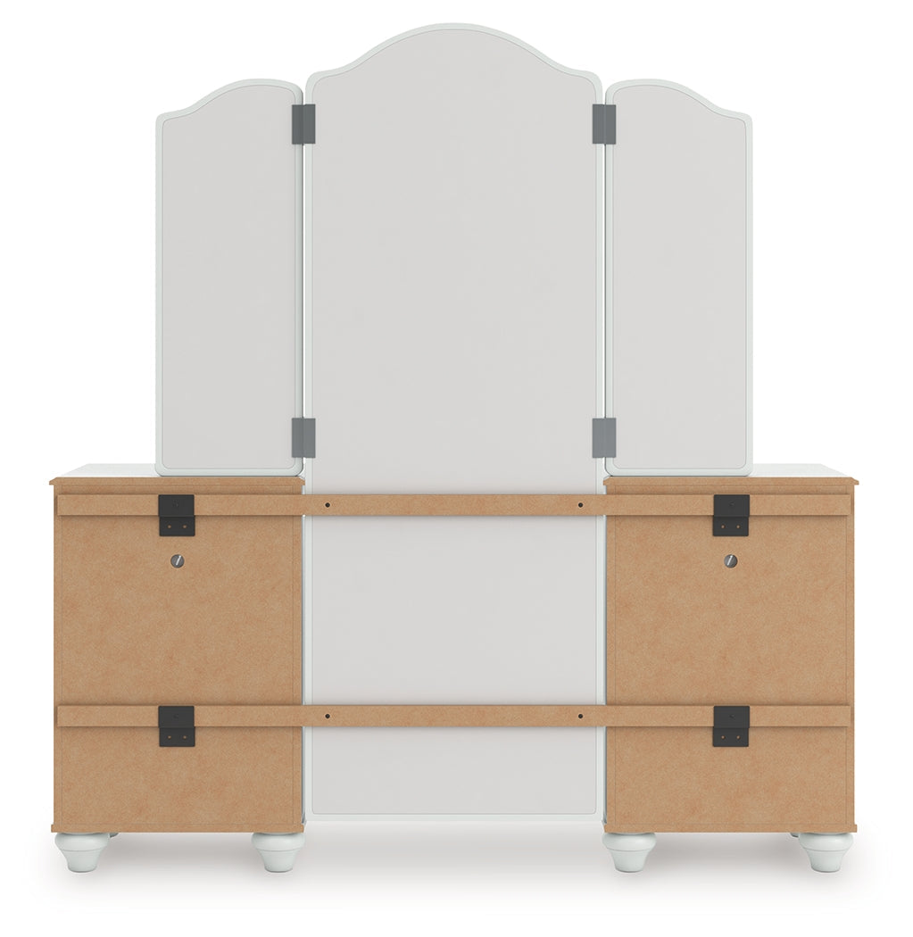Kozlani White Vanity with Mirror (Online Special Price) - Ornate Home