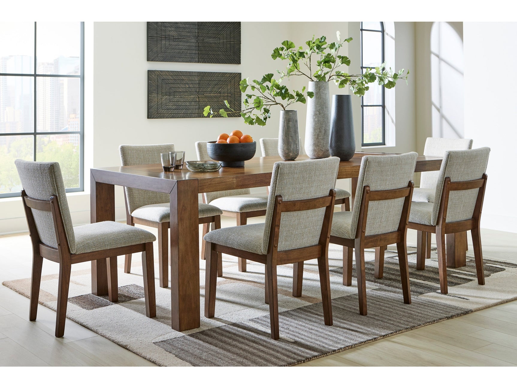 Kraeburn Brown Dining Table and 8 Chairs - Ornate Home
