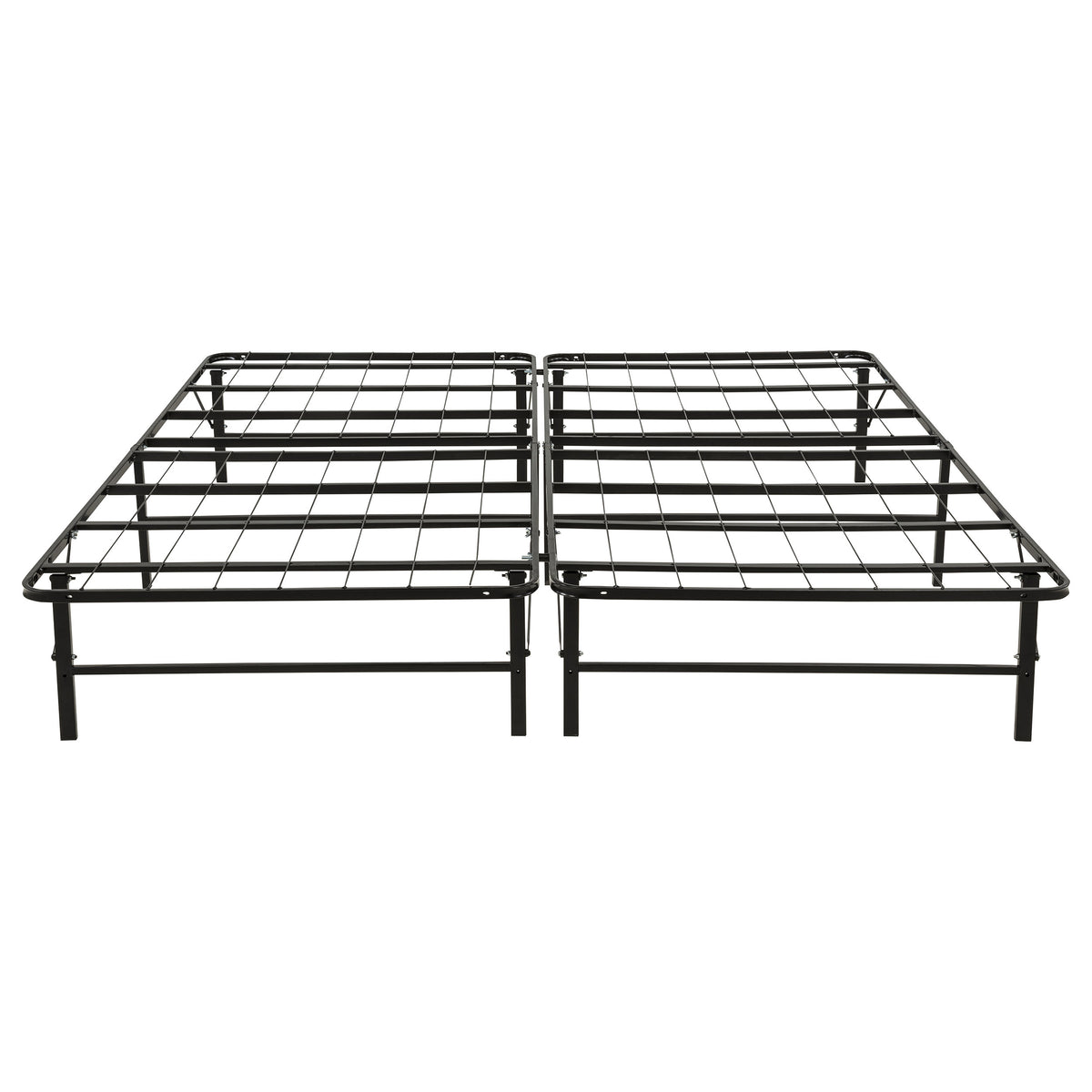 Kramer Black Eastern King Folding Metal Platform Bed Frame - Ornate Home