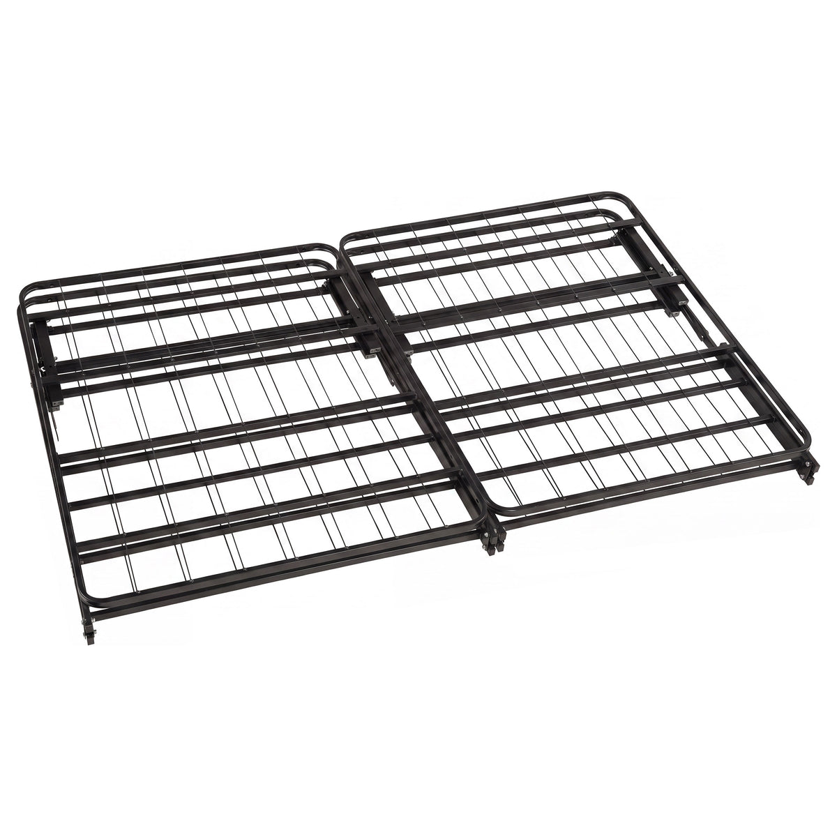 Kramer Black Eastern King Folding Metal Platform Bed Frame - Ornate Home