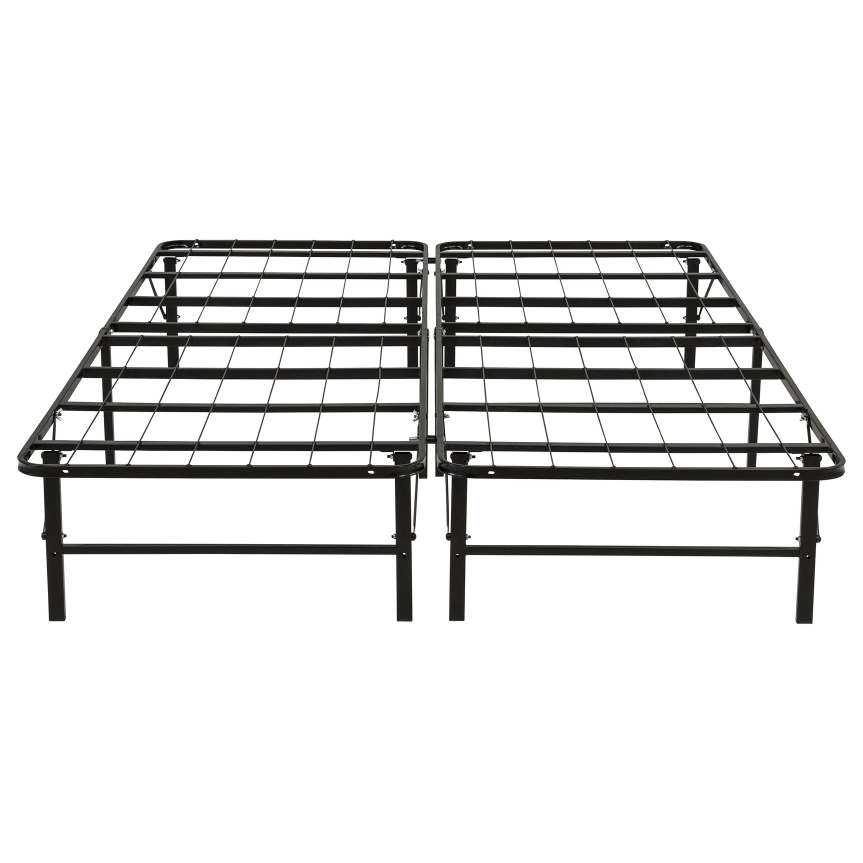 Kramer Black Queen Folding Metal Platform Bed Frame - Ornate Home