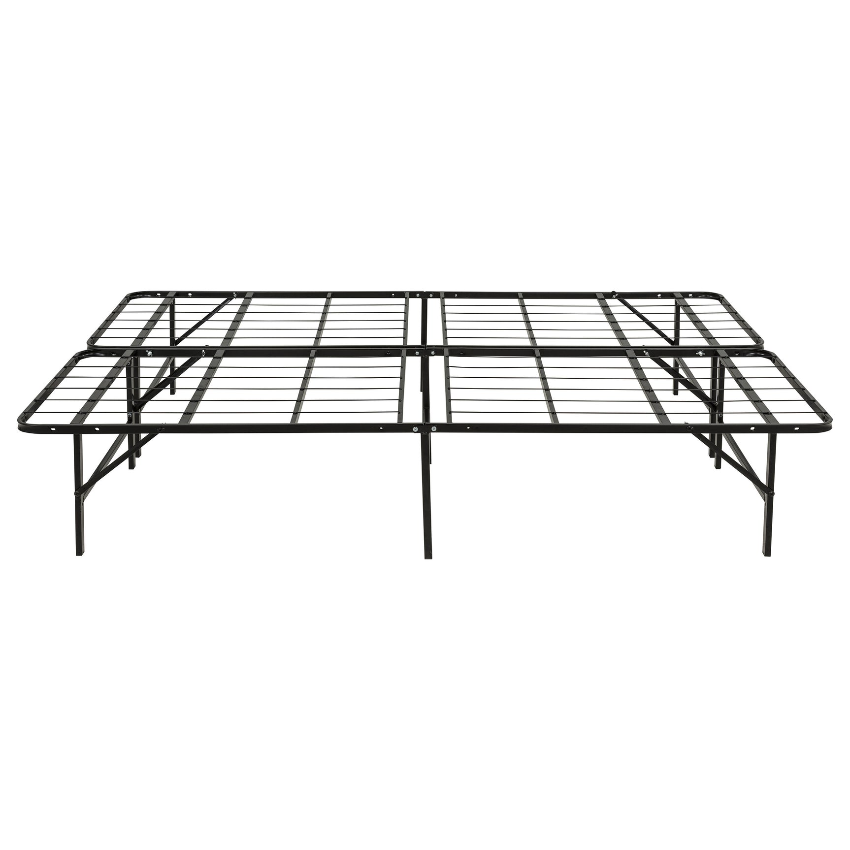 Kramer Black Queen Folding Metal Platform Bed Frame - Ornate Home