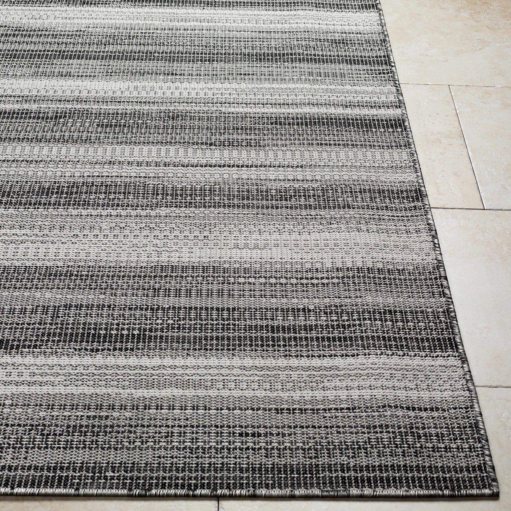 Kris Black Outdoor Area Rug - Clearance - Ornate Home