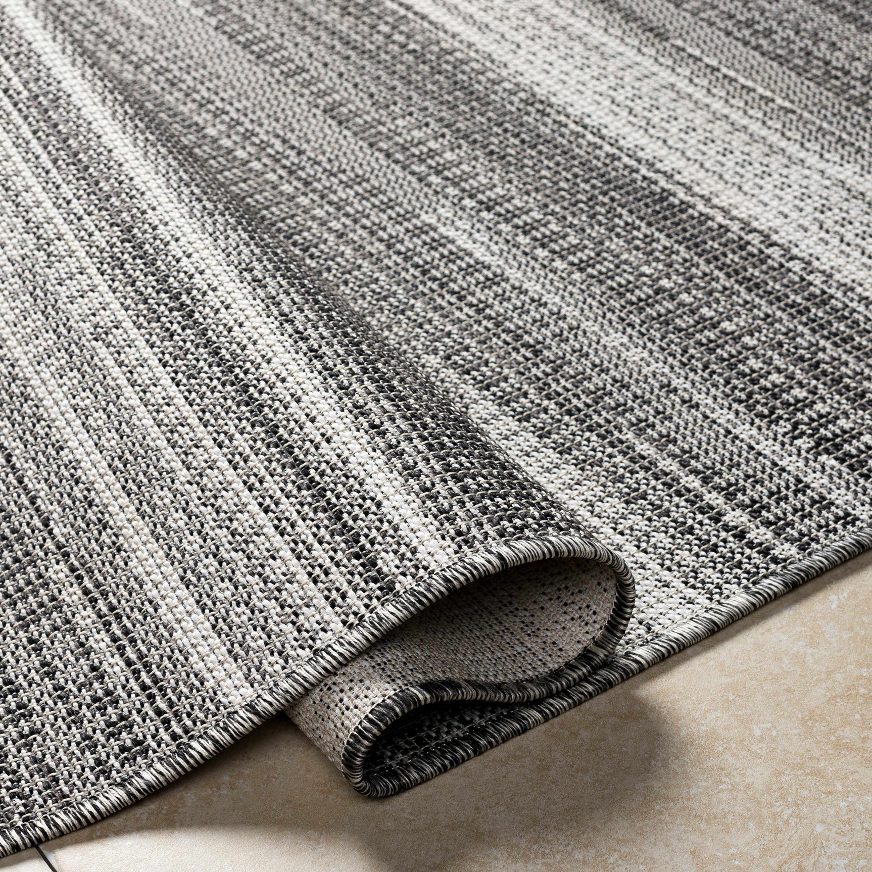 Kris Black Outdoor Area Rug - Clearance - Ornate Home