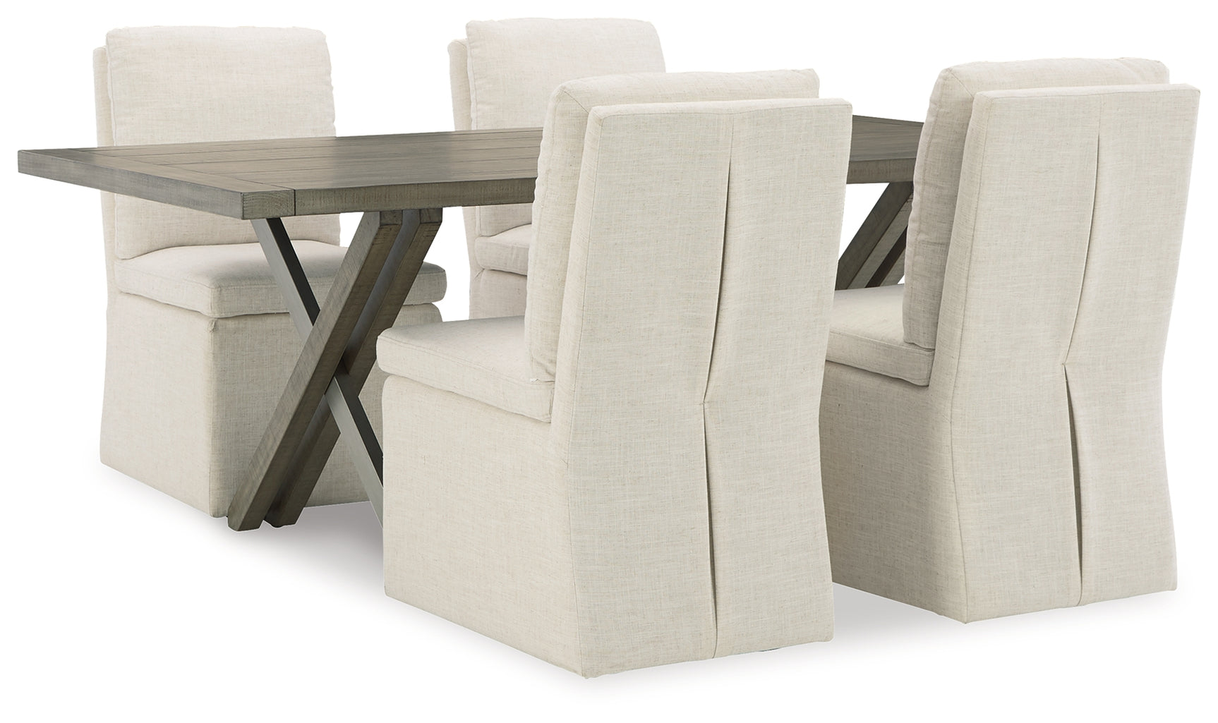 Krystanza Oatmeal Dining Table and 4 Chairs (Online Special Price) - Ornate Home