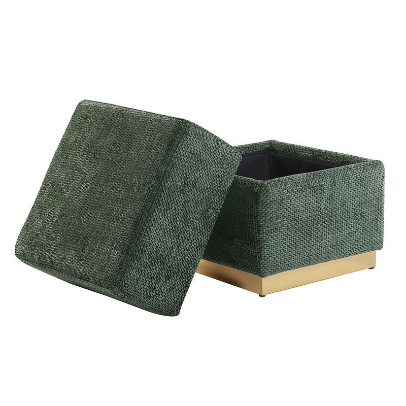 Krysten Green Storage Stool - Ornate Home