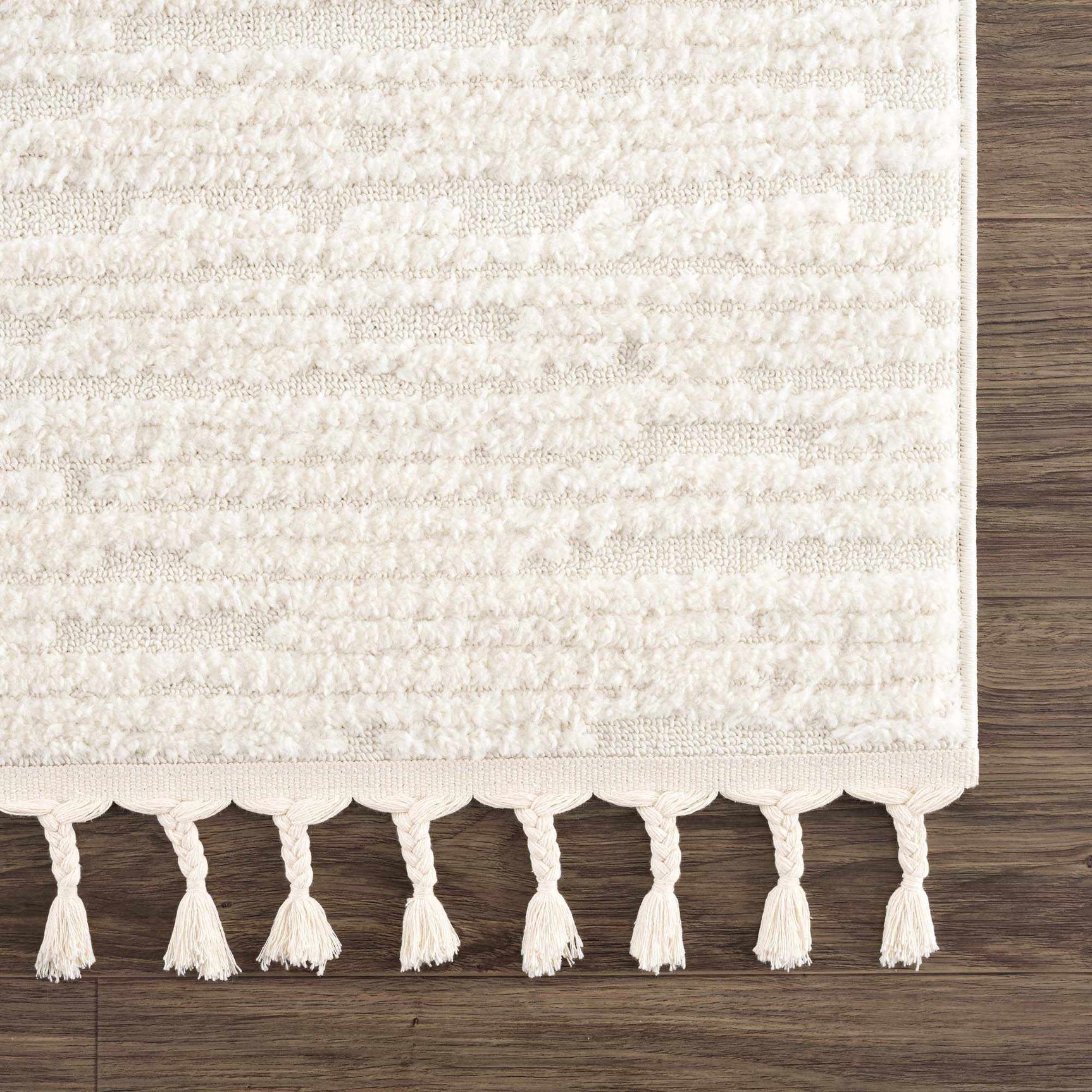 Kulu Textured Area Rug with Tassels - Ornate Home