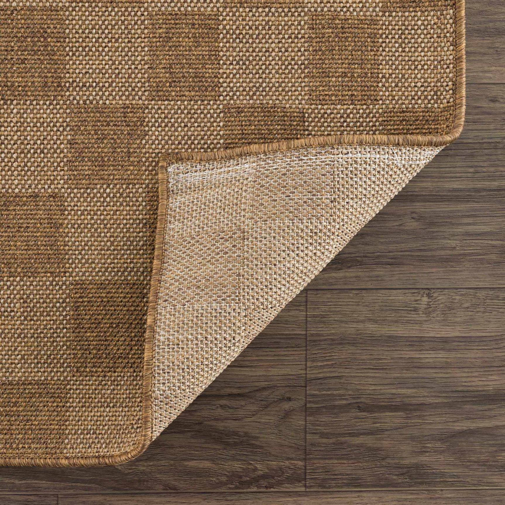 Kuval Checkered Brown Outdoor Rug - Ornate Home