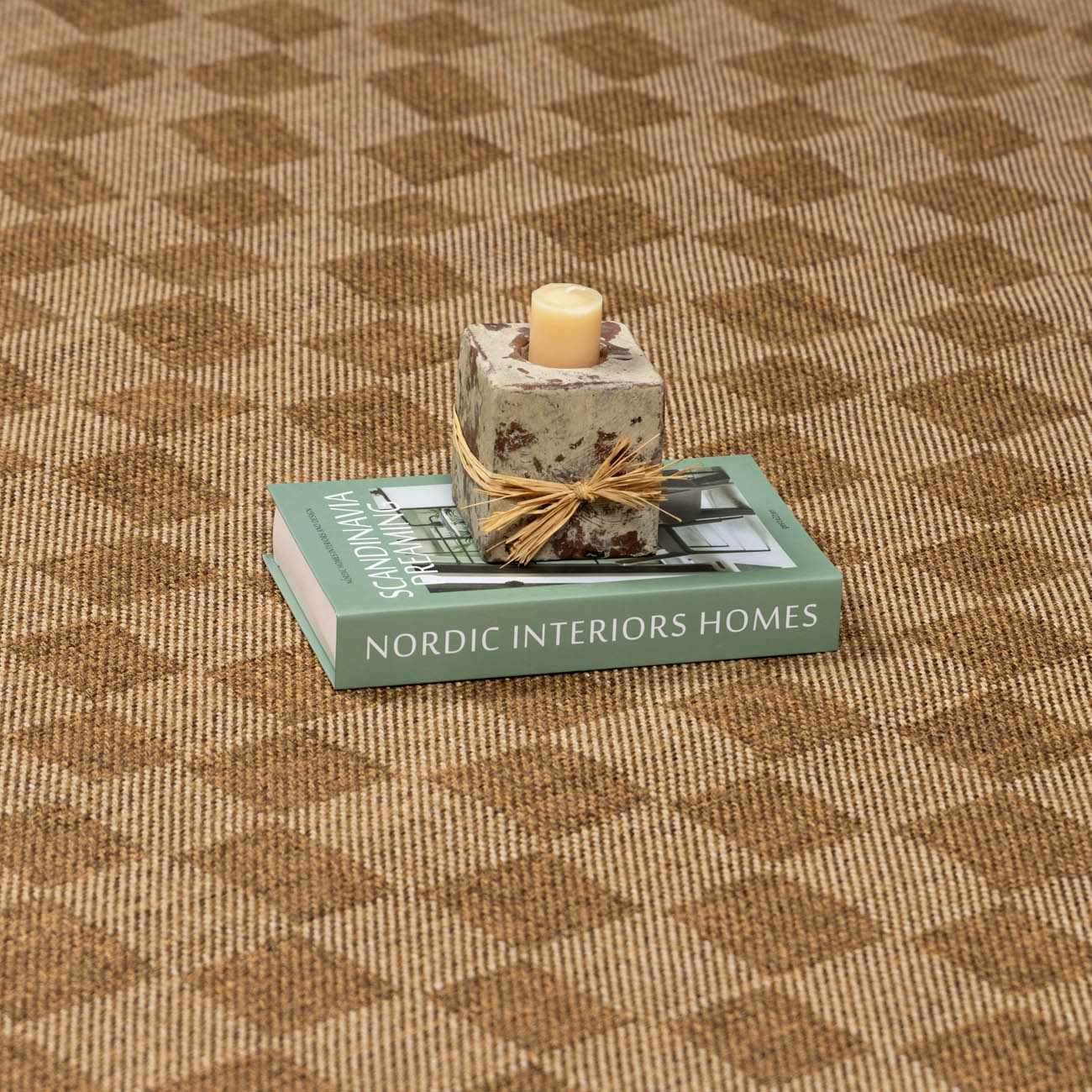 Kuval Checkered Brown Outdoor Rug - Ornate Home
