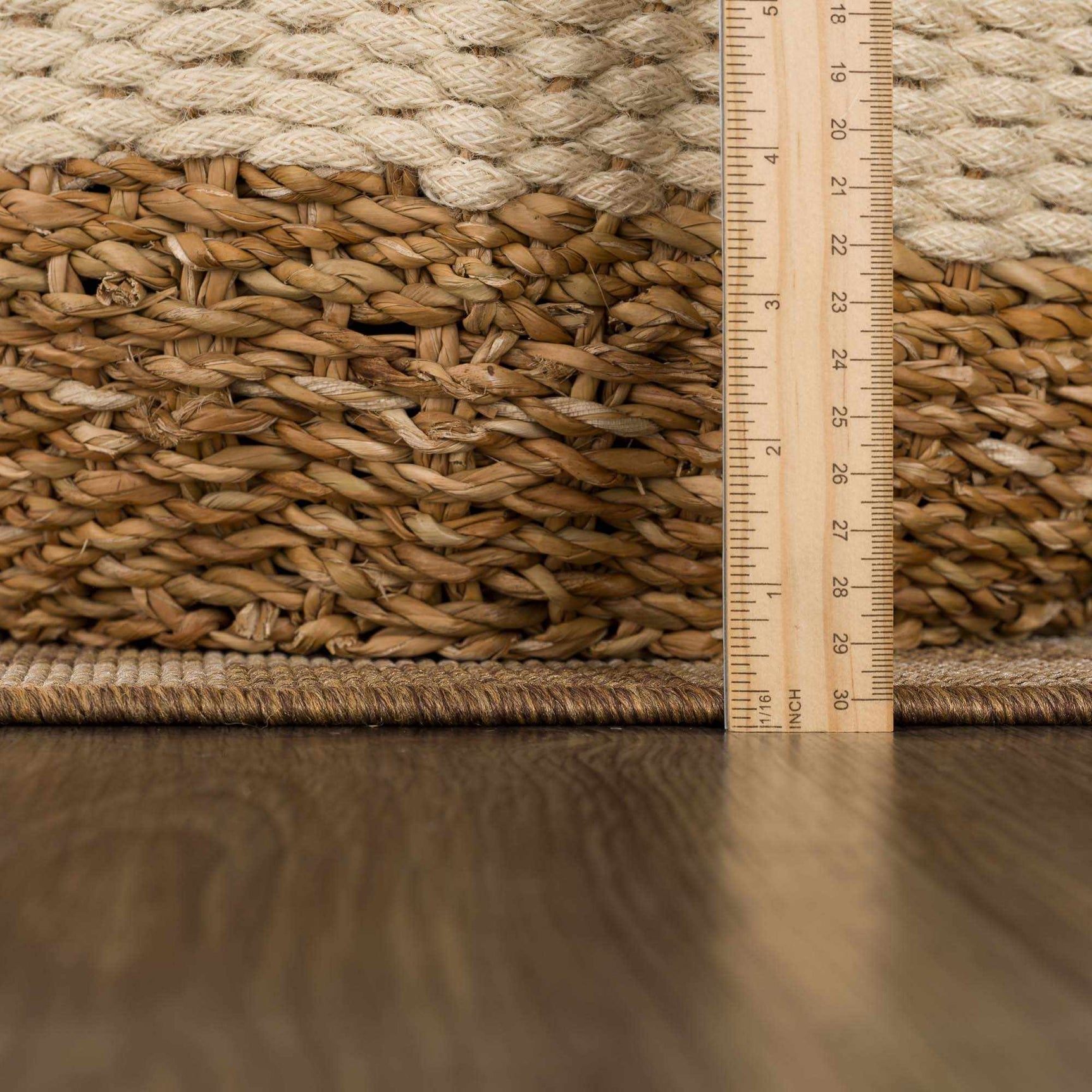 Kuval Checkered Brown Rug - Ornate Home