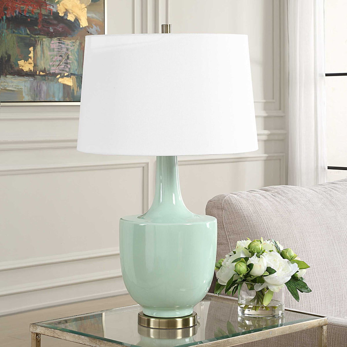 Kyla Mint Green Table Lamp - Ornate Home