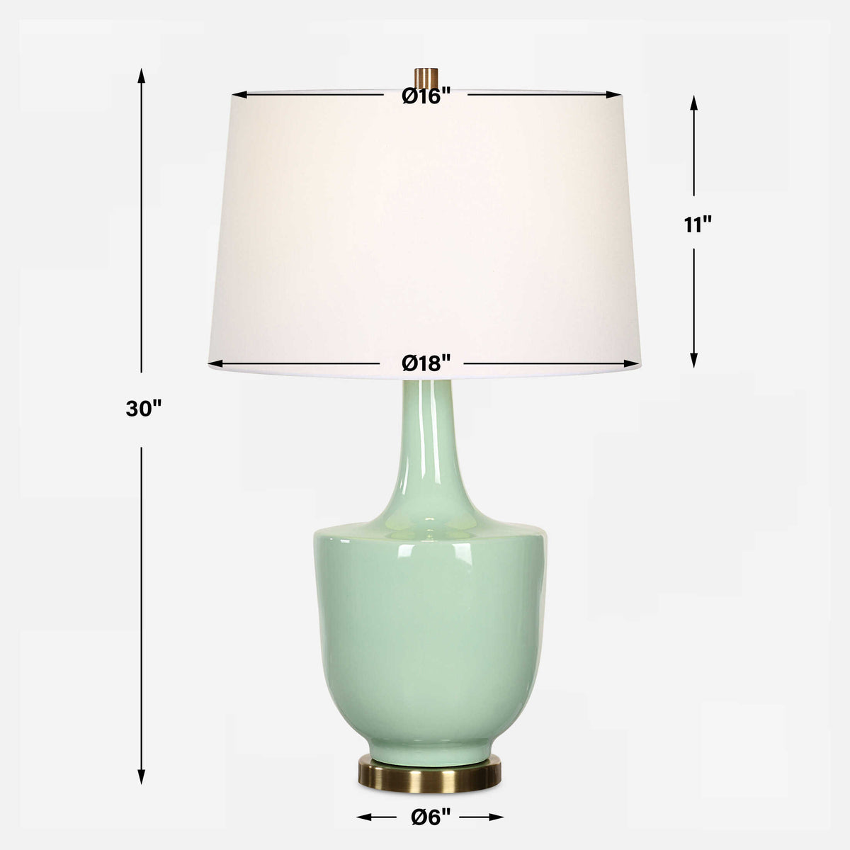 Kyla Mint Green Table Lamp - Ornate Home