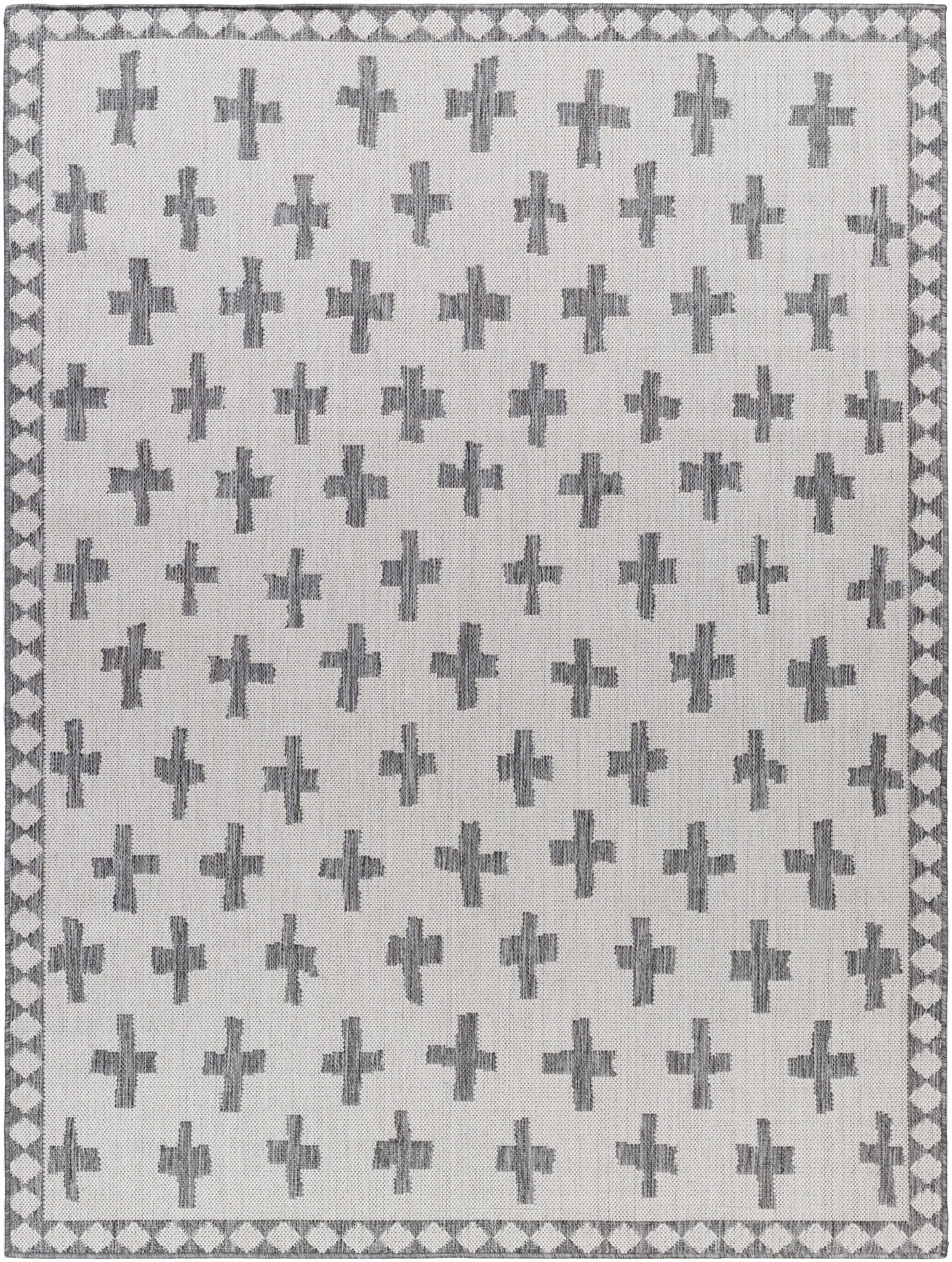 Kyna Gray Outdoor Area Rug - Clearance - Ornate Home