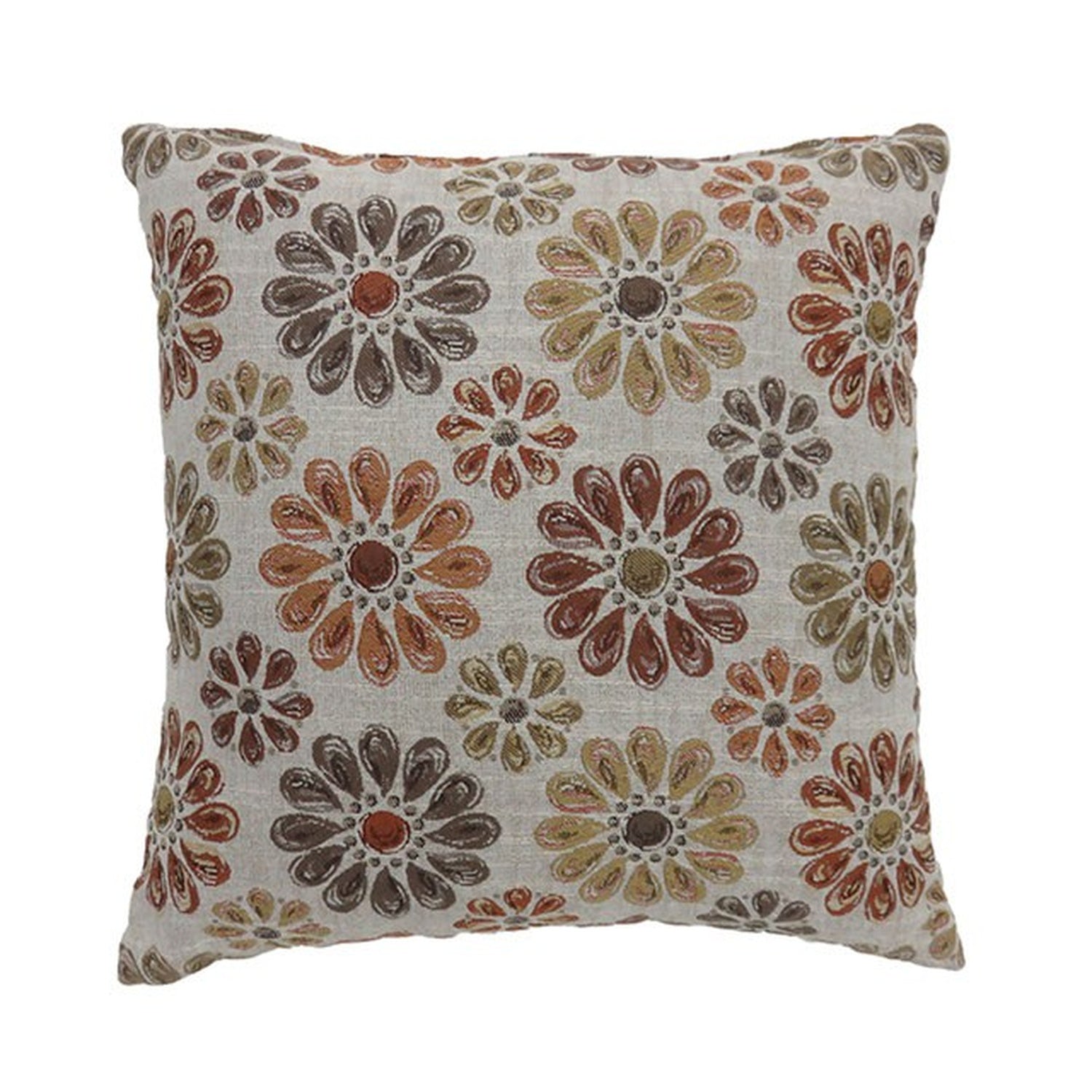 Kyra Orange/Multi 18x18 Throw Pillow - Ornate Home