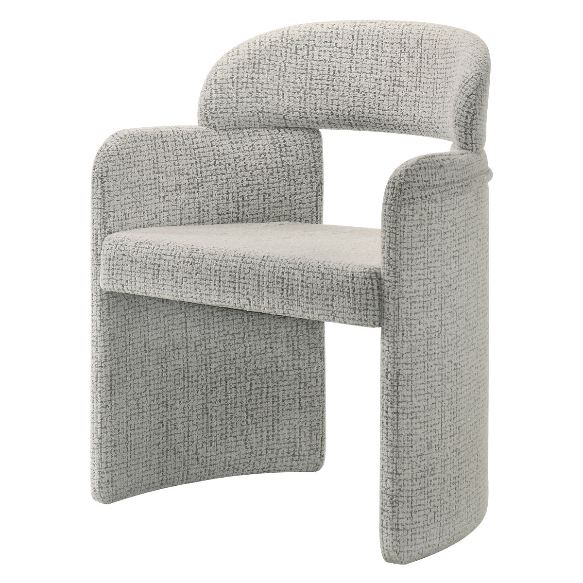 Kyree Chenille/Walnut Arm Chair (Set of 2) - Ornate Home