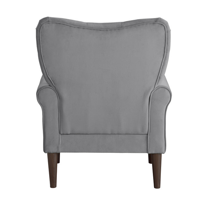 Kyrie Dark Gray Velvet Accent Chair - Ornate Home