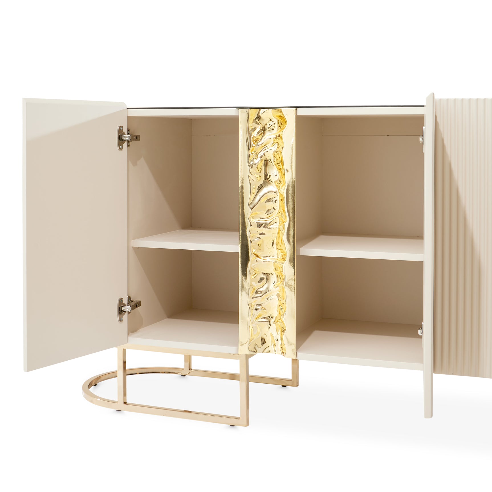 Lisbon Silken Matte Cream Console Table