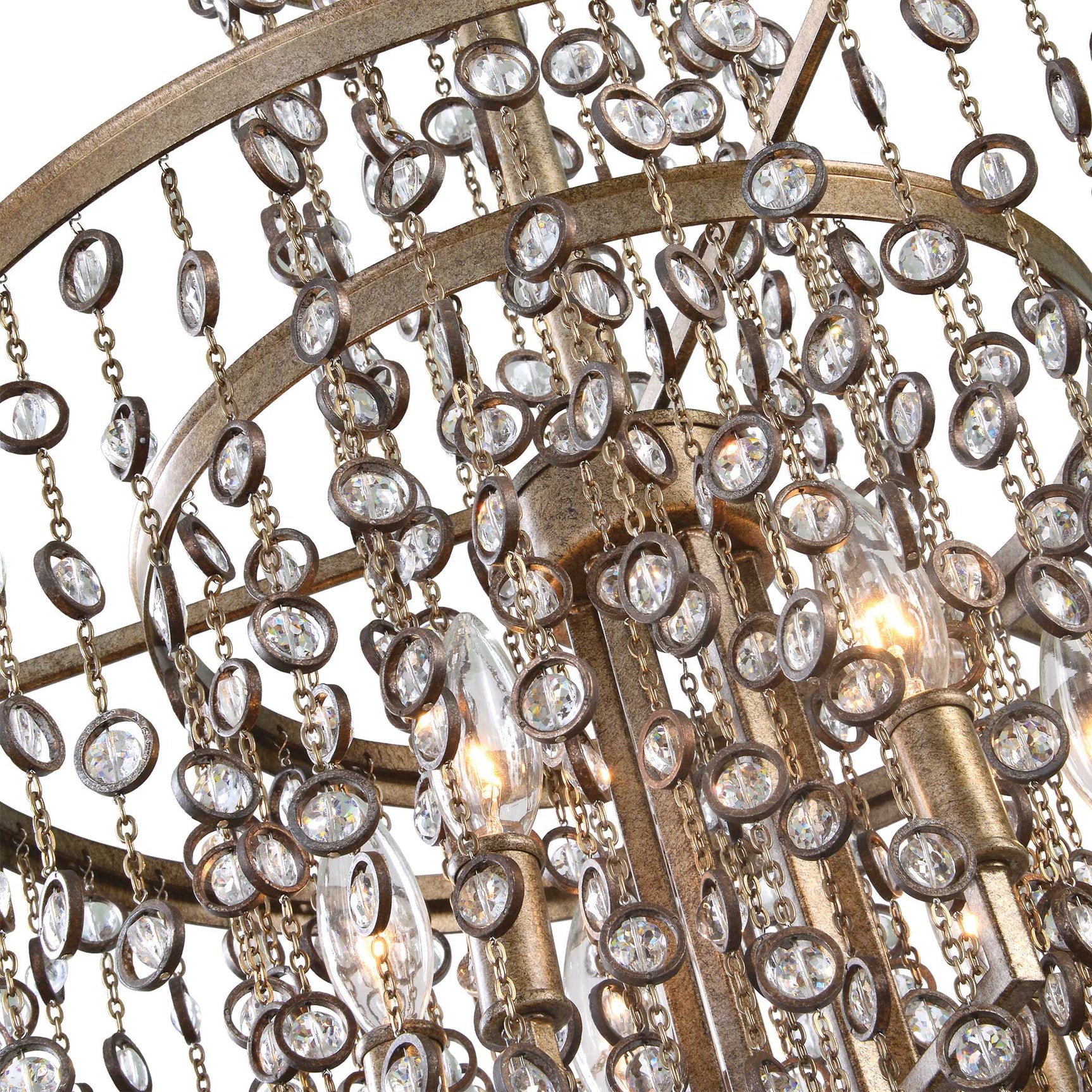 Valka Bronze 6 Light Crystal Chandelier