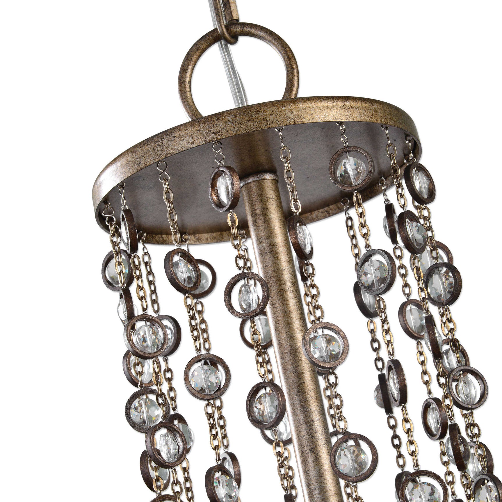 Valka Bronze 6 Light Crystal Chandelier