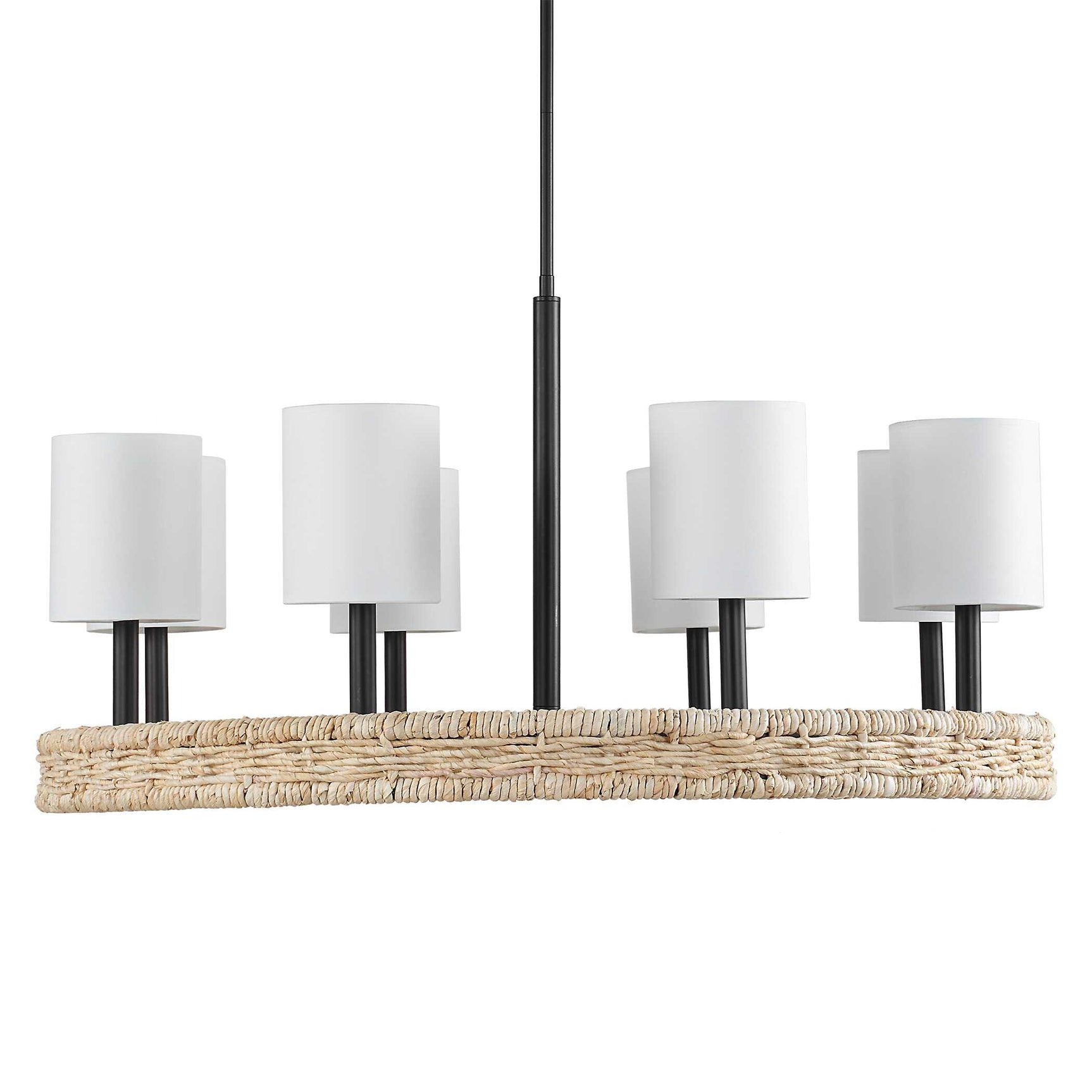 Faiyam Bronze/White 8 Light Rattan Chandelier
