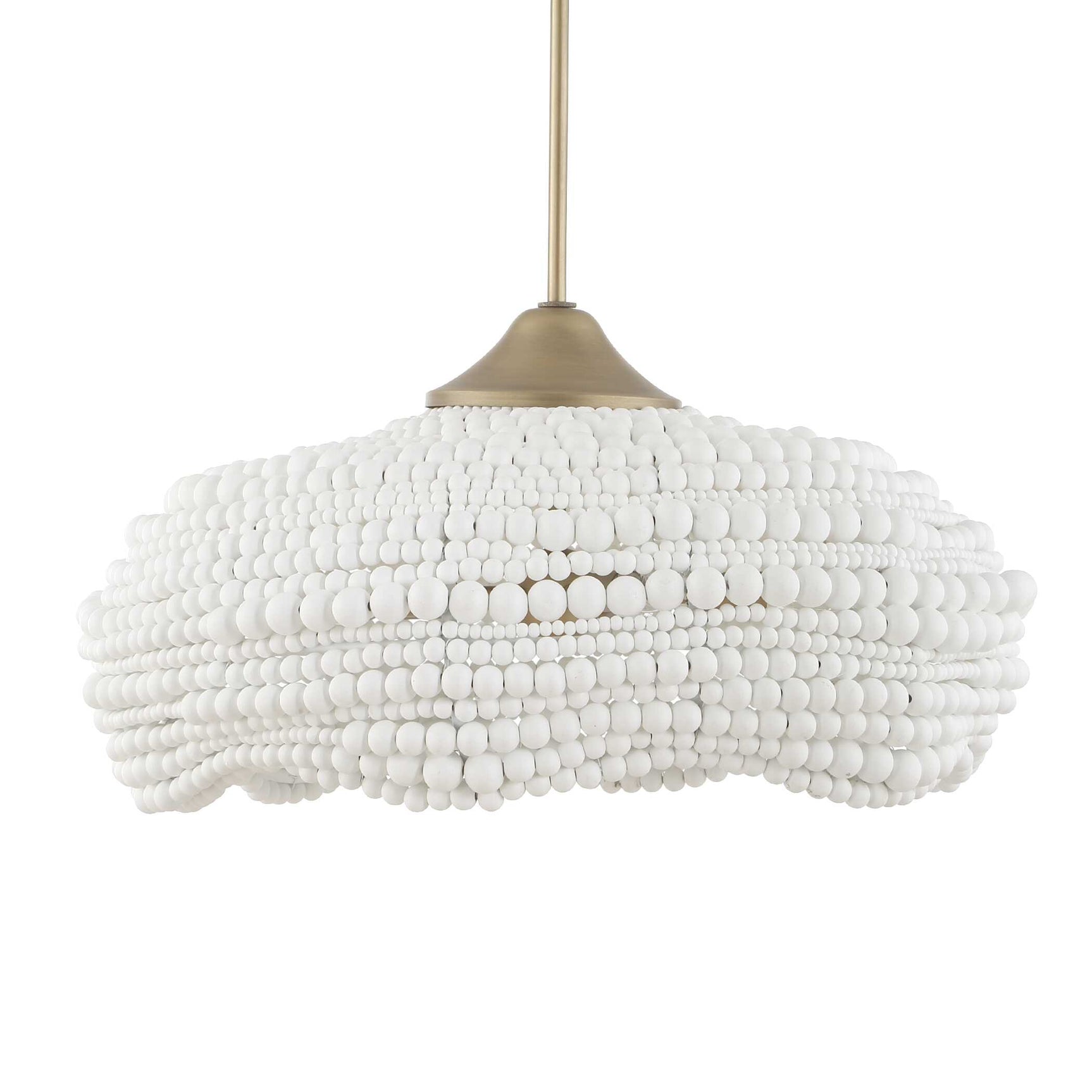 Biddeford White 5 Light Beaded Pendant