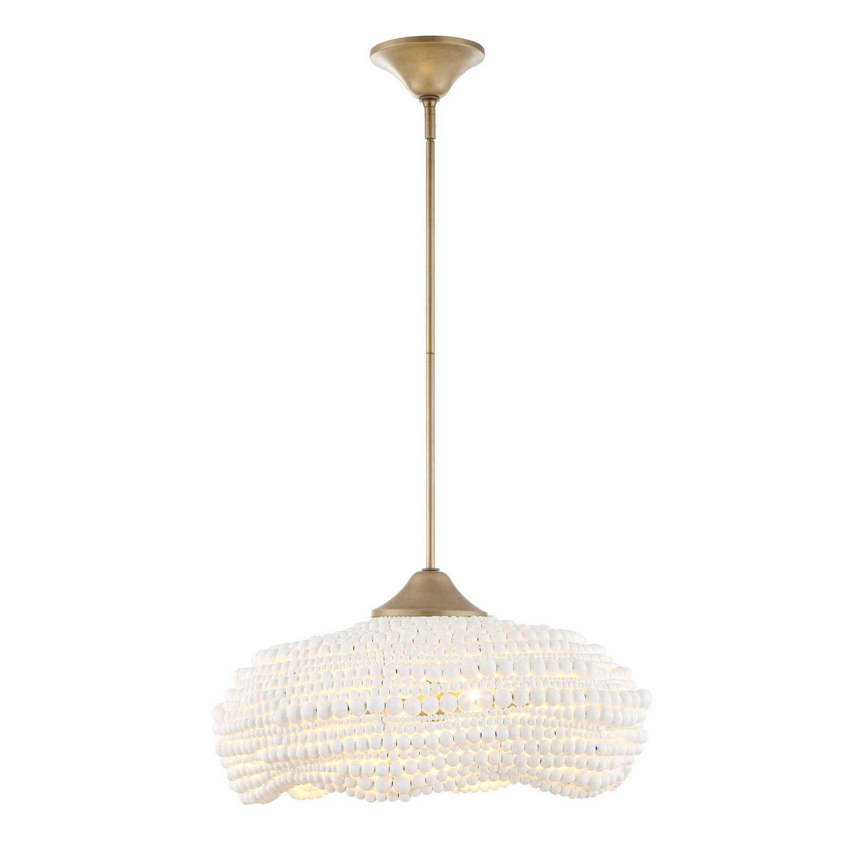 Biddeford White 5 Light Beaded Pendant