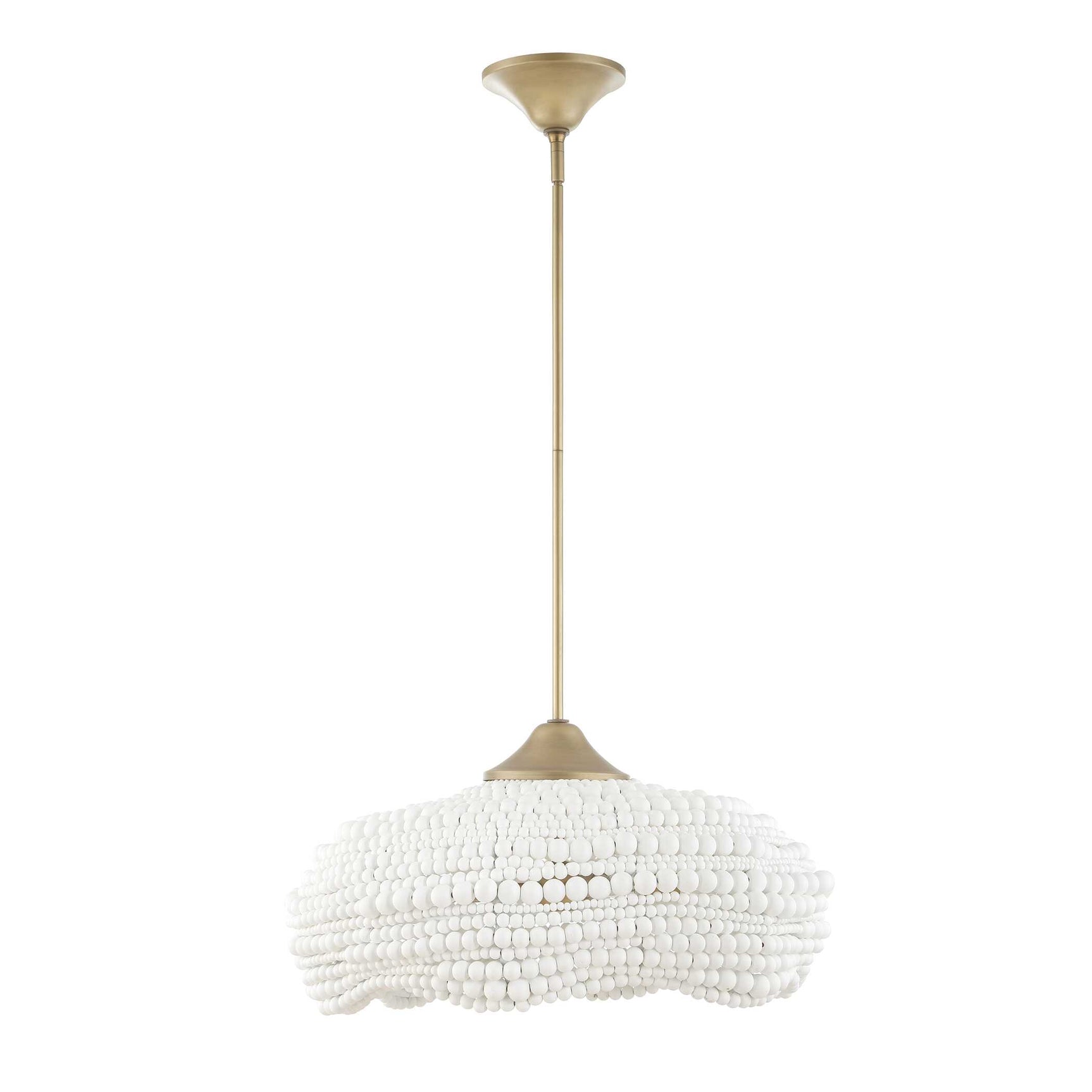 Biddeford White 5 Light Beaded Pendant
