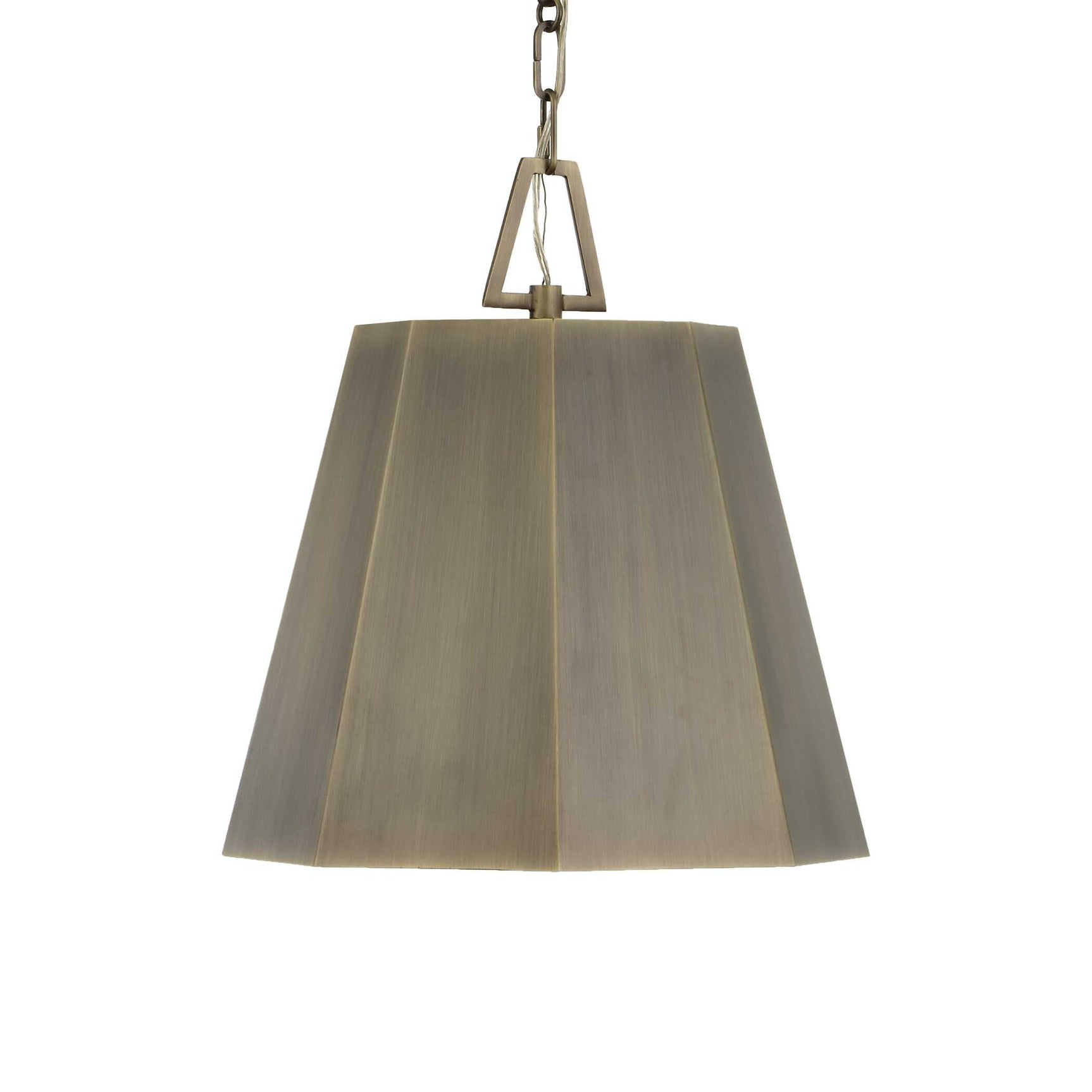 Granada Brass 1 Light Hexagon Pendant