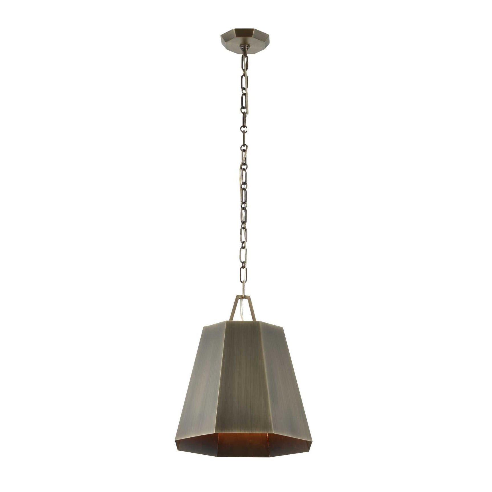 Granada Brass 1 Light Hexagon Pendant