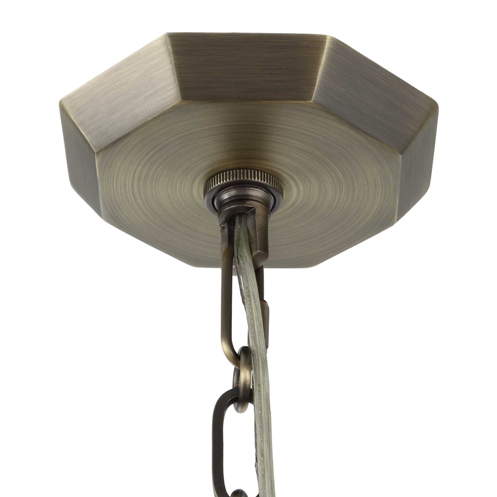 Granada Brass 1 Light Hexagon Pendant