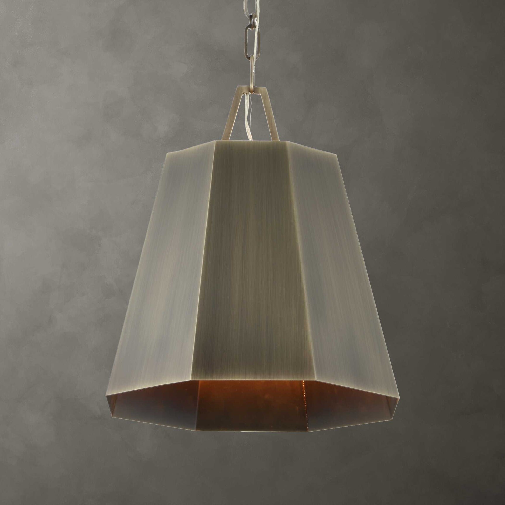 Granada Brass 1 Light Hexagon Pendant