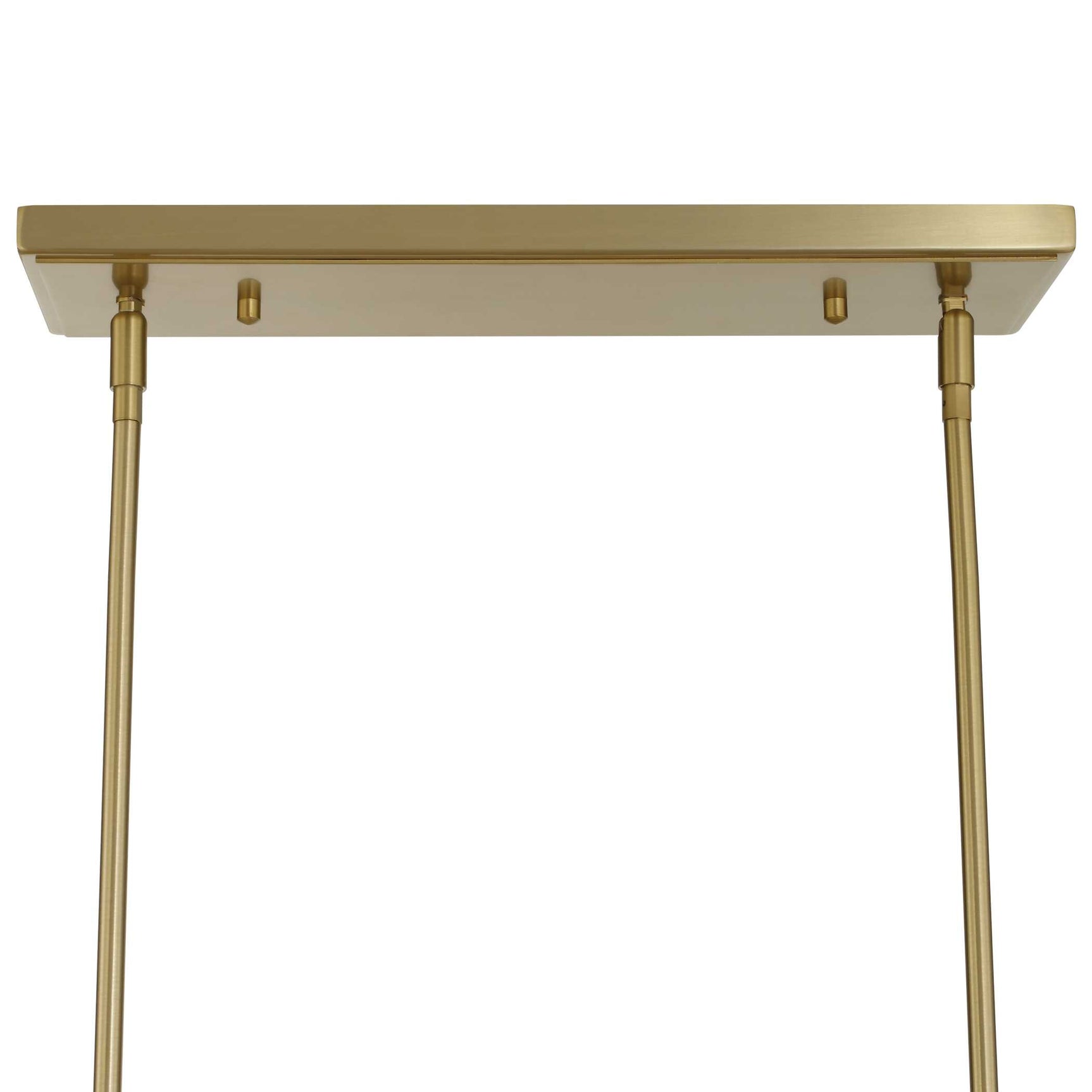 Arques Brass/White 8 Light Linear Chandelier