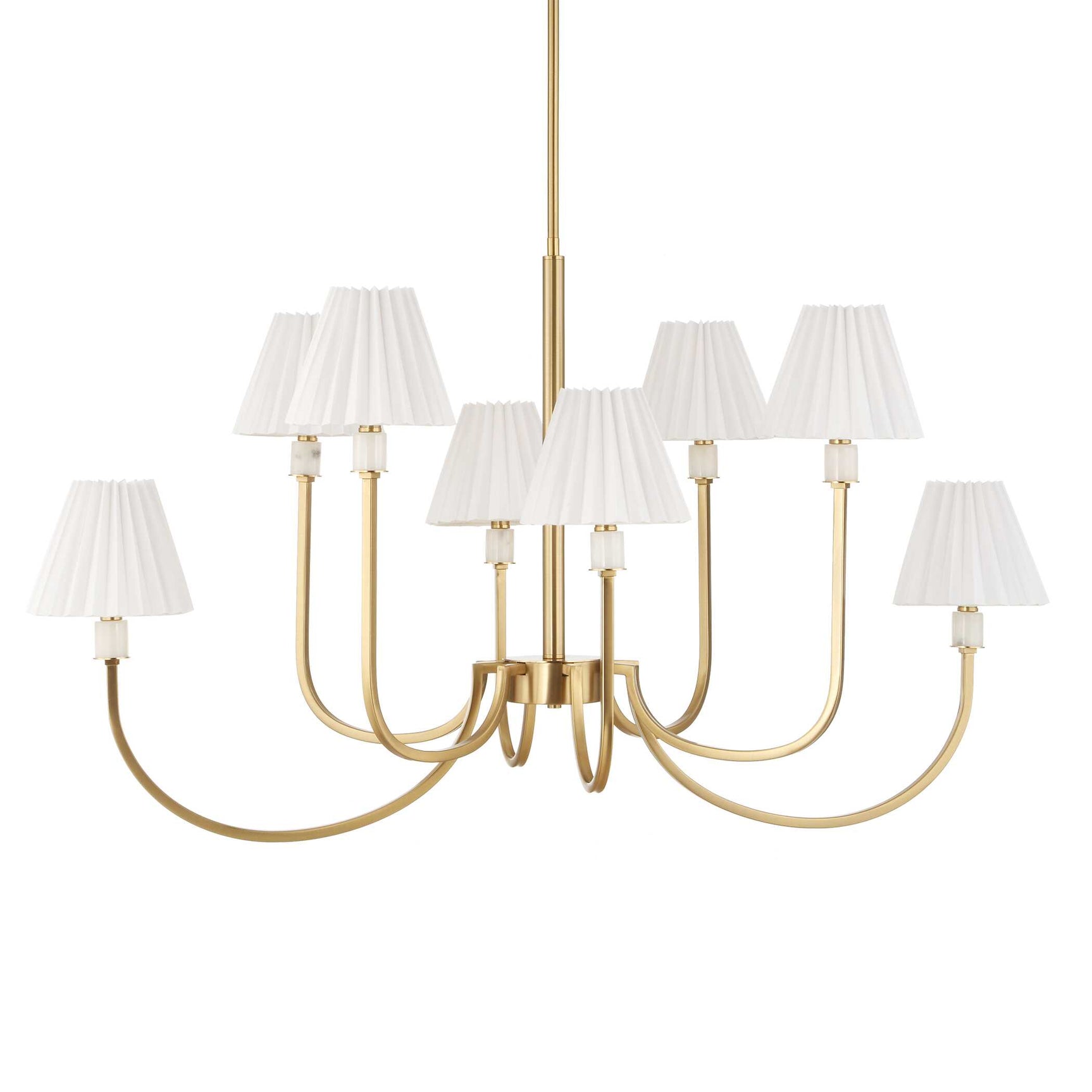 Poppins Brass 8 Light Chandelier