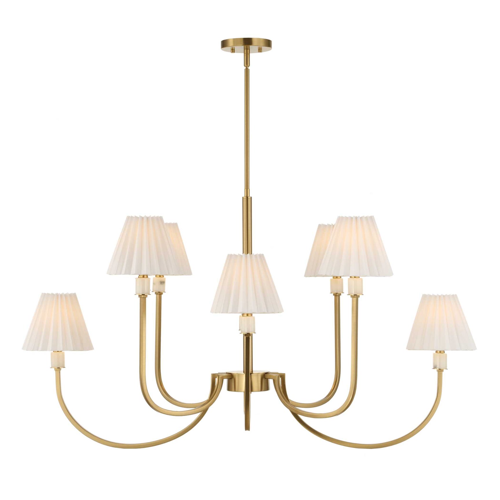 Poppins Brass 8 Light Chandelier