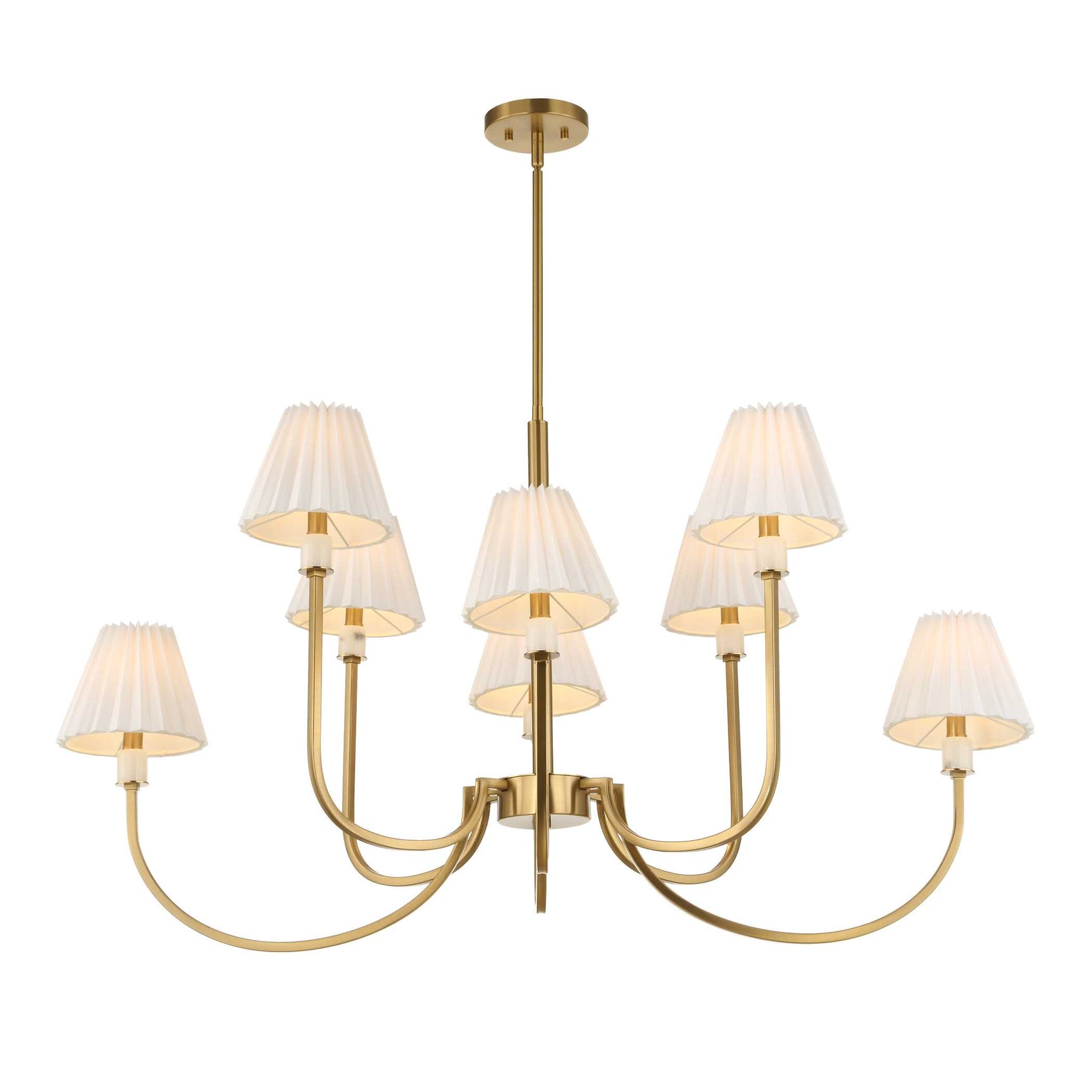Poppins Brass 8 Light Chandelier