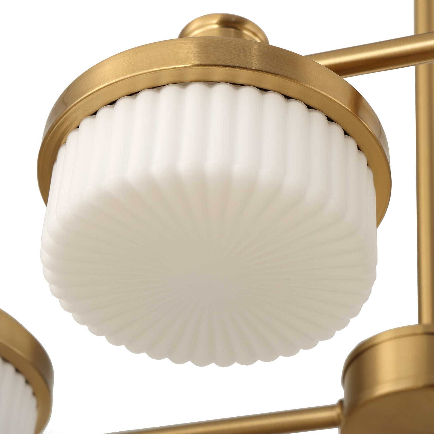 Wedge Brass 12 Light LED Chandelier