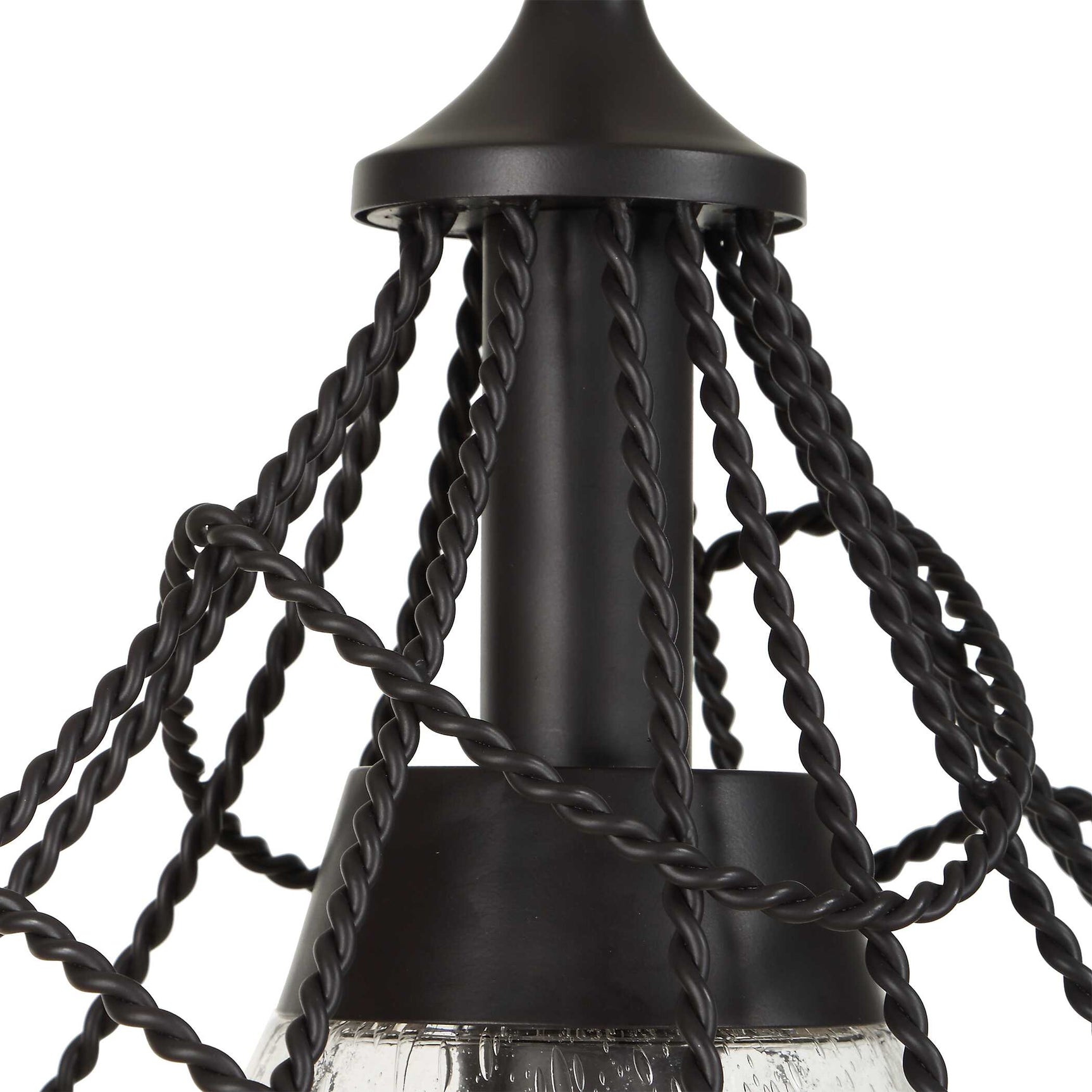 Whirlwind Bronze 1 Light Indoor-Outdoor Pendant