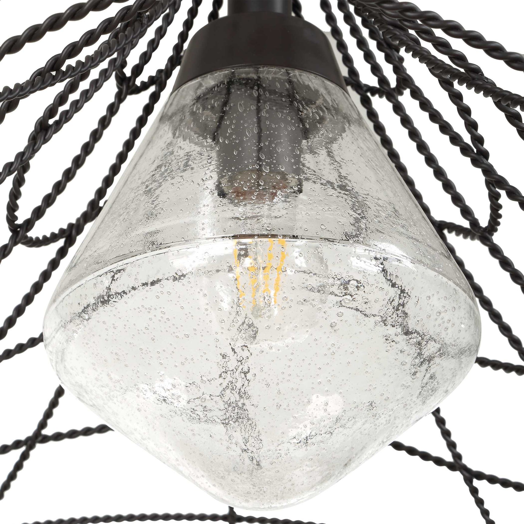 Whirlwind Bronze 1 Light Indoor-Outdoor Pendant
