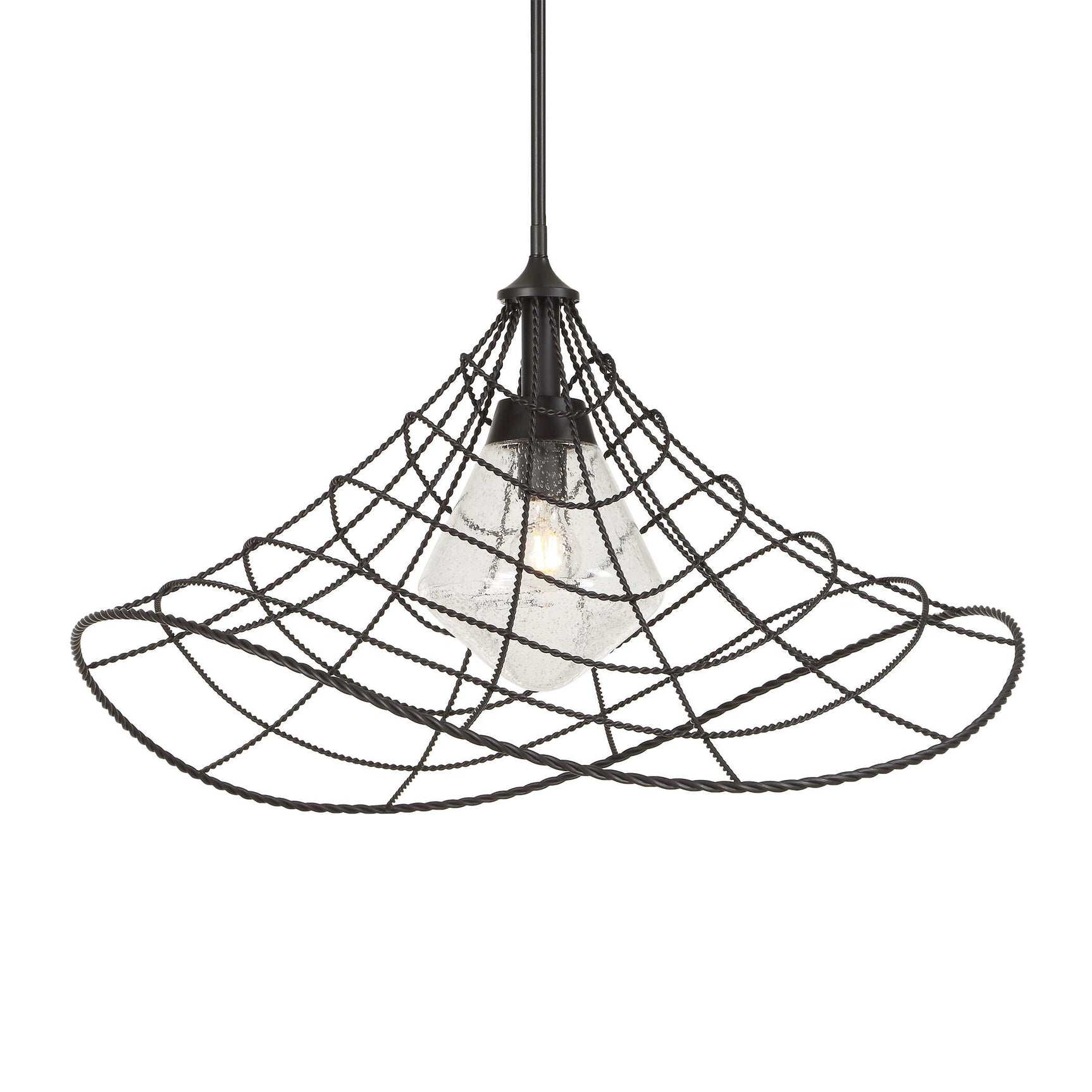 Whirlwind Bronze 1 Light Indoor-Outdoor Pendant