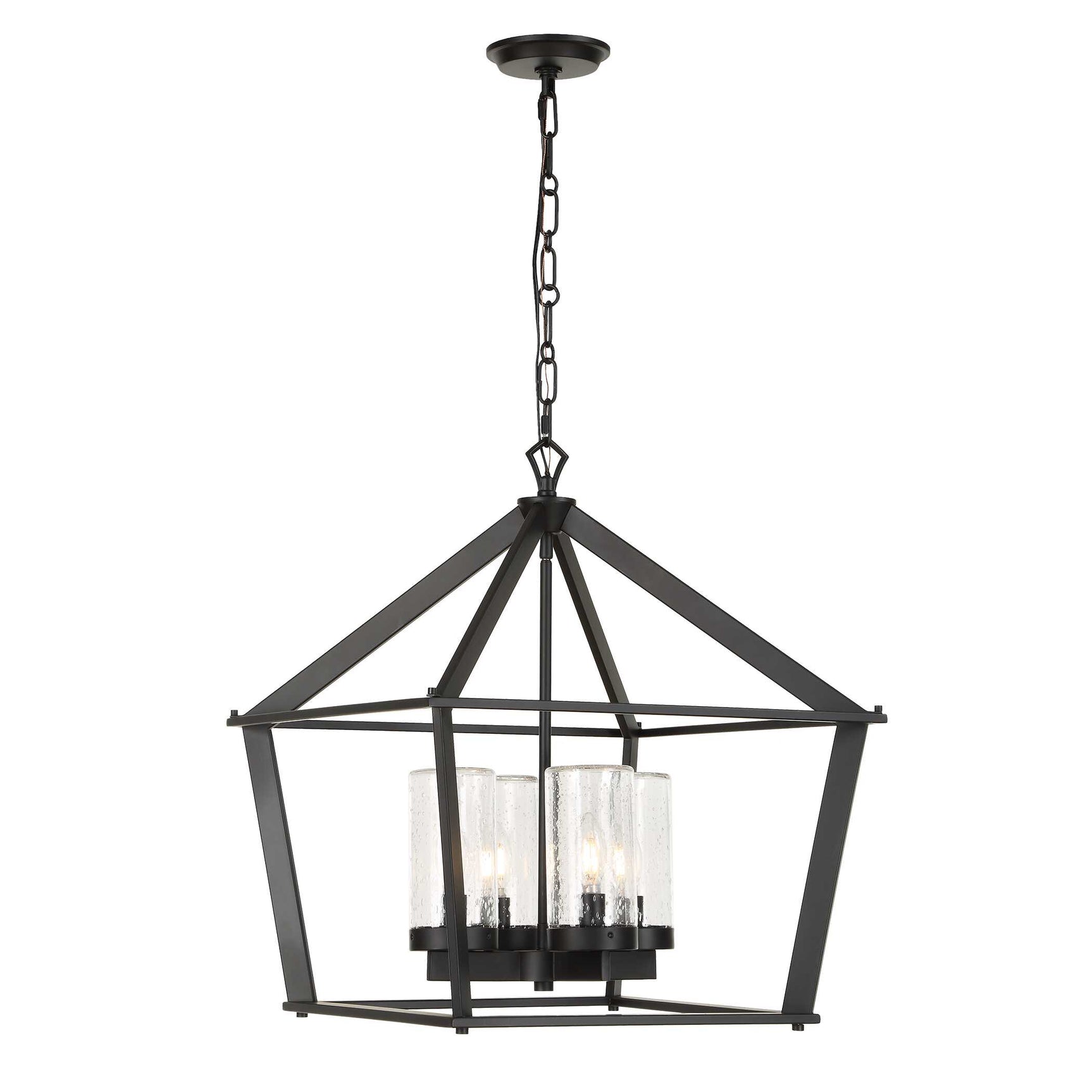 Evanston Black 4 Light Indoor-Outdoor Pendant
