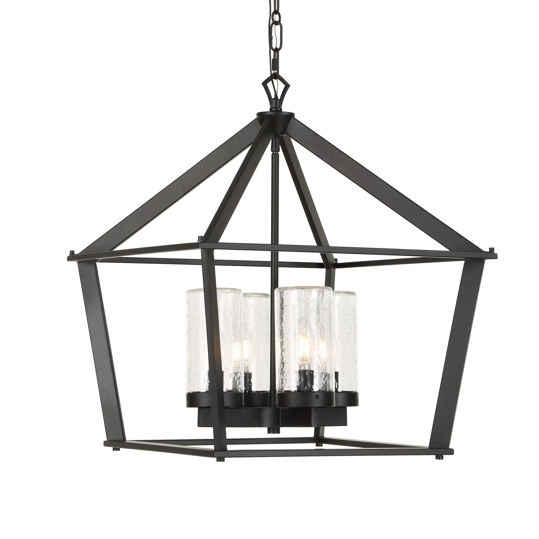 Evanston Black 4 Light Indoor-Outdoor Pendant