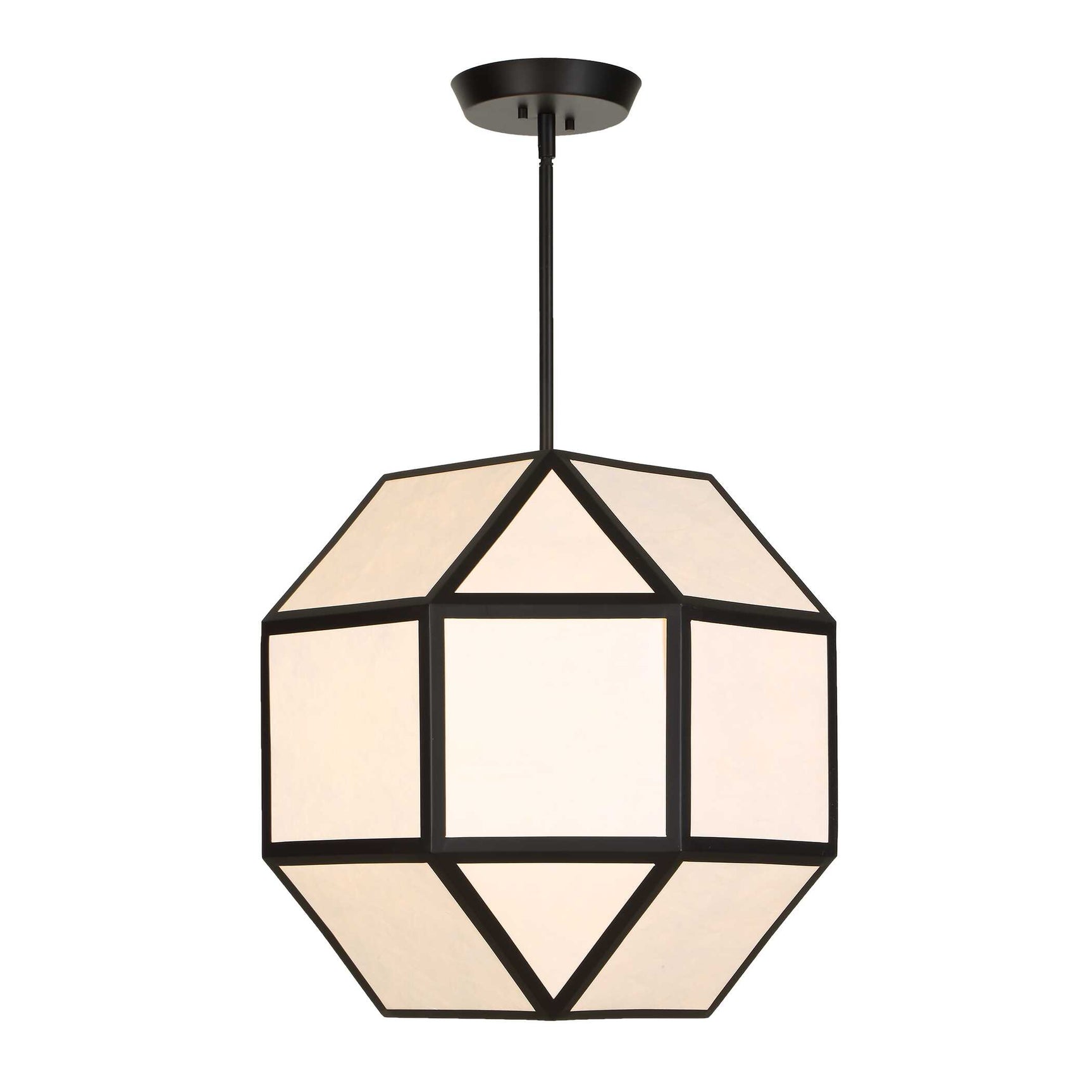 Hoi An Black 4 Light Geometric Chandelier