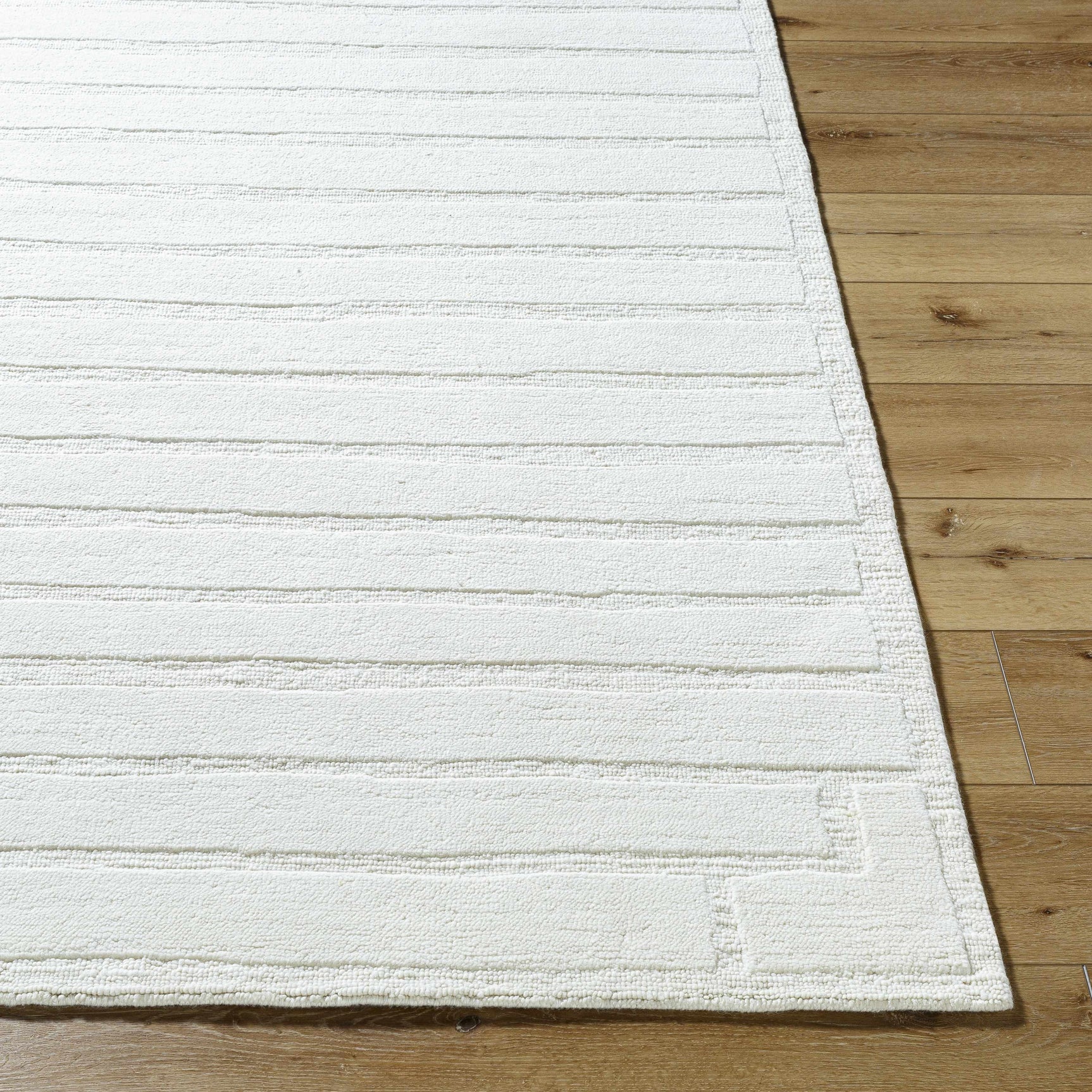 Aurex Cream Stepped Arch Art Deco Wool Handmade Area Rug - Clearance