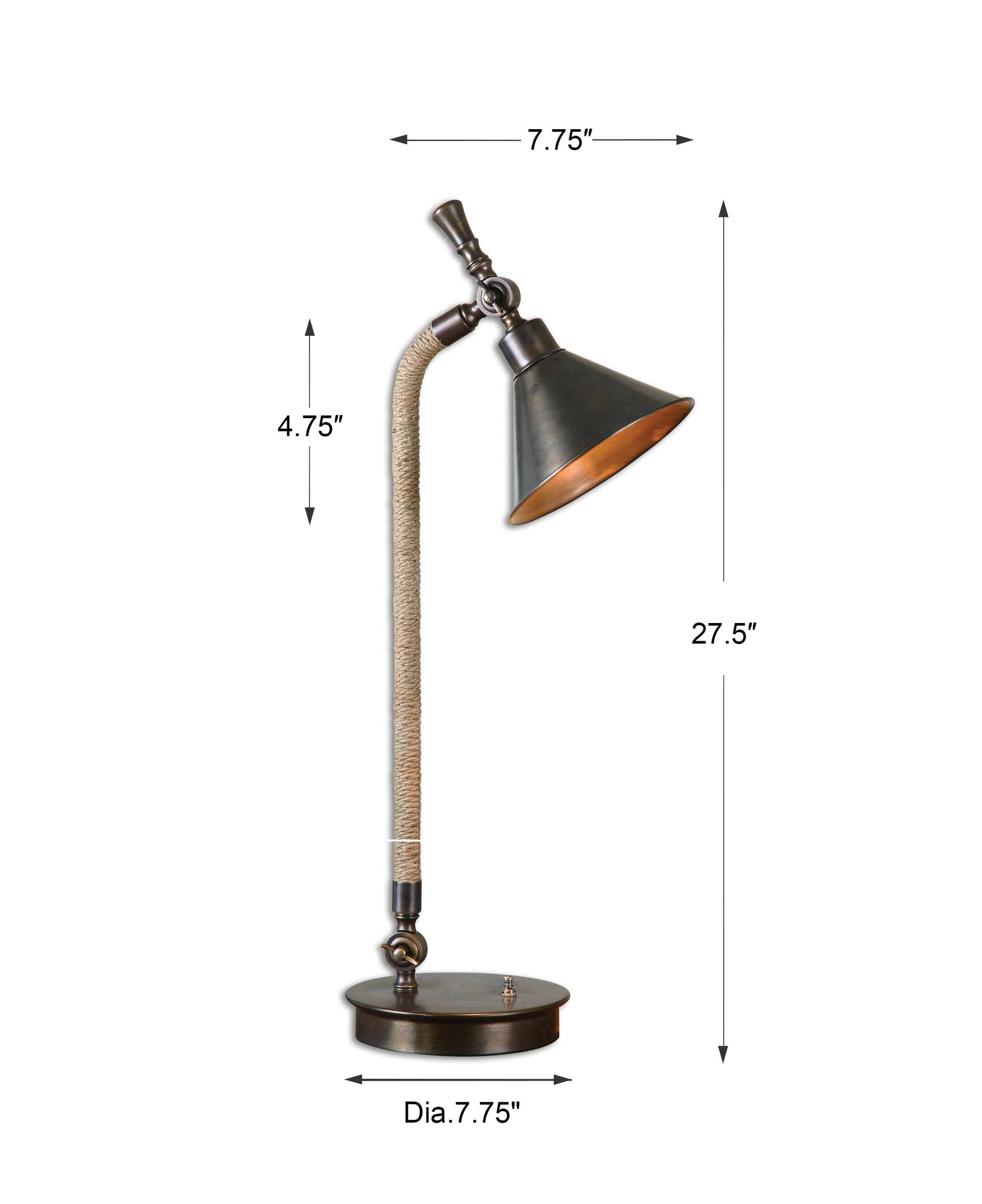 Duvall Task Bronze/Brown Lamp