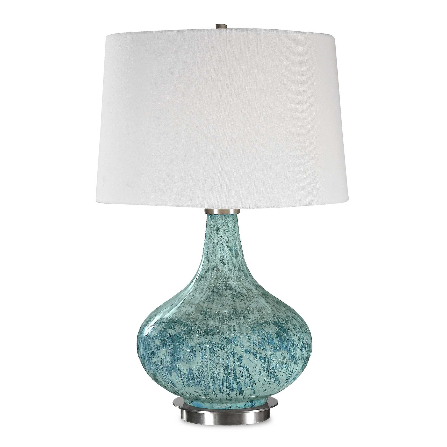 Celinda Blue/Gray Glass Lamp